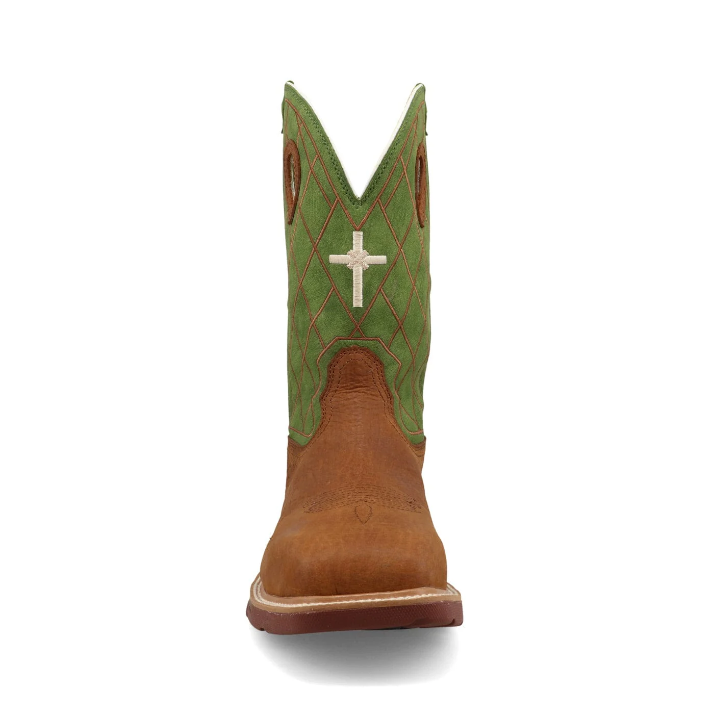 Twisted X Men's Carmel Cafe & Green Comp Toe Western Work Boot MXBNW07 - Image 5