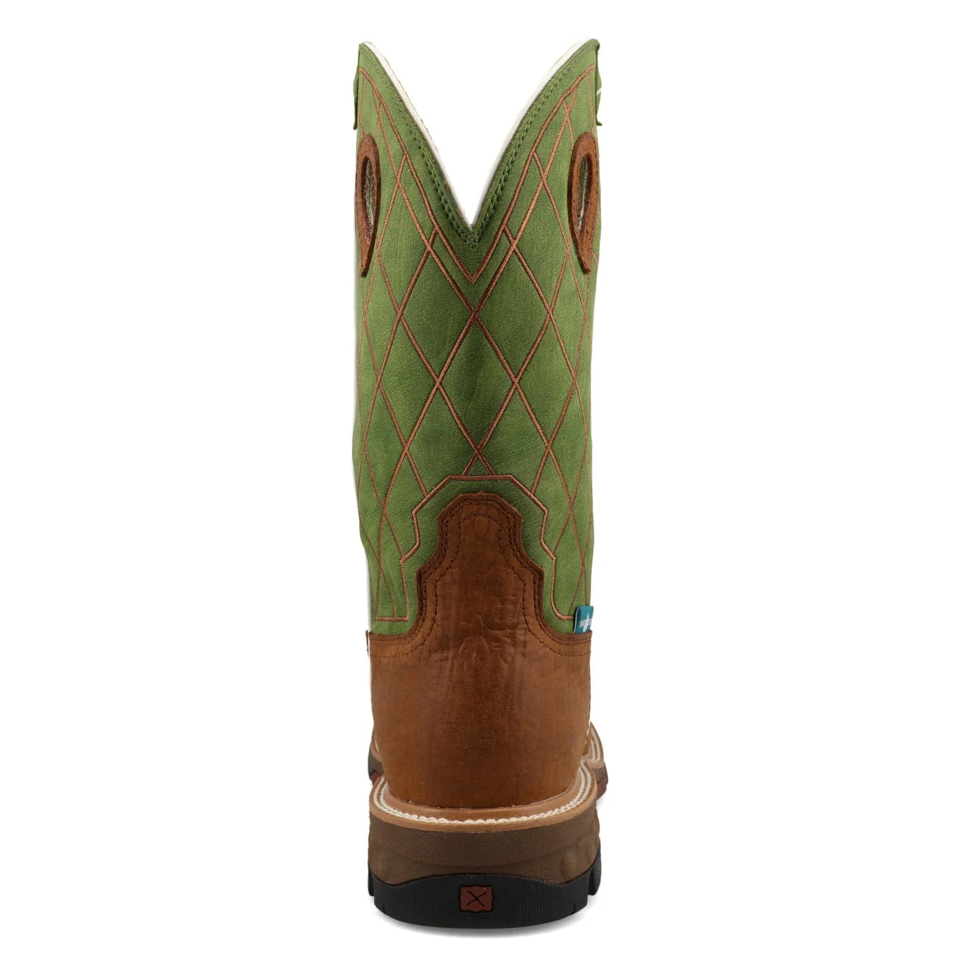 Twisted X Men's Carmel Cafe & Green Comp Toe Western Work Boot MXBNW07 - Image 6