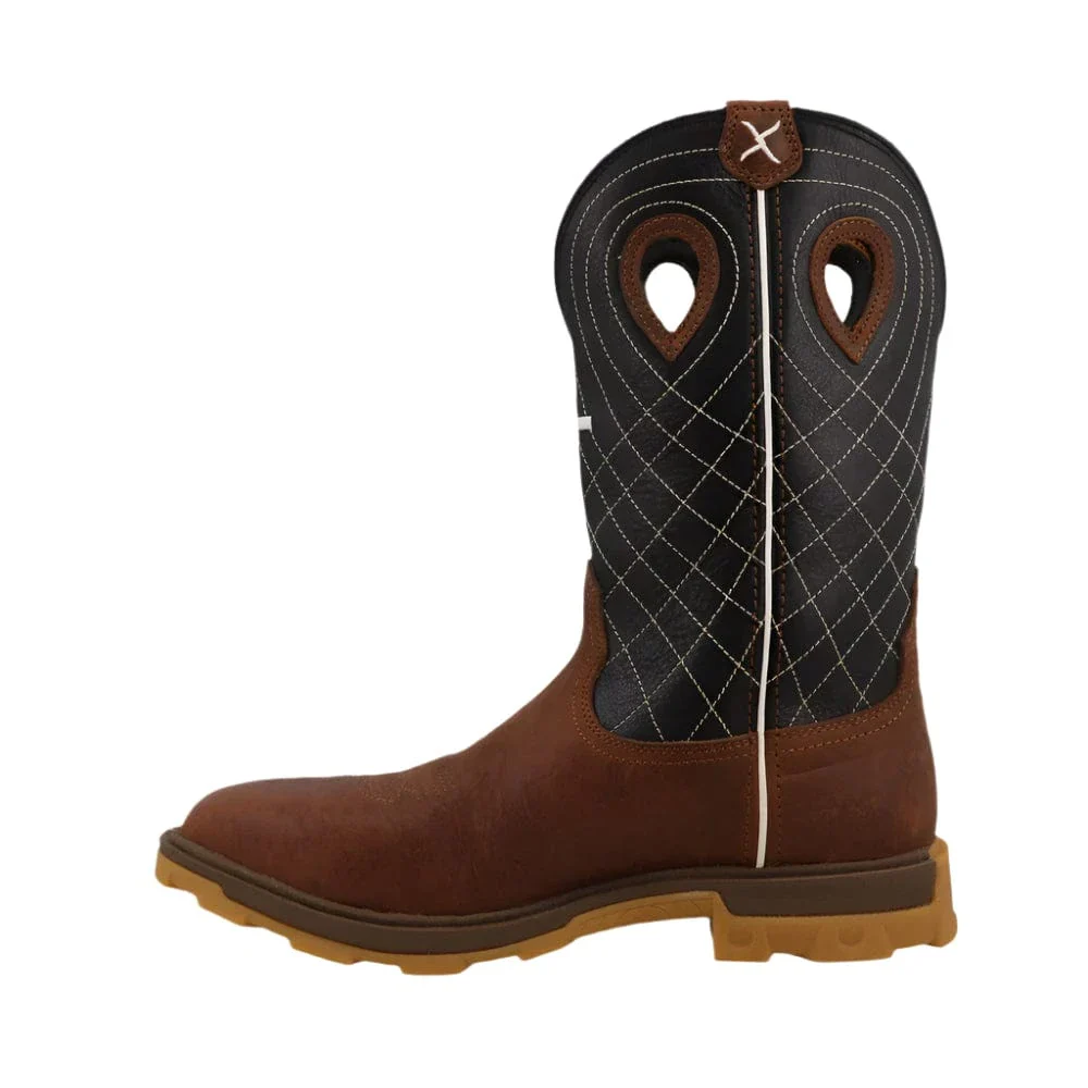Twisted X Men's Clay & Black Ultralite X no Toe Work Boot MULNW04 - Image 4