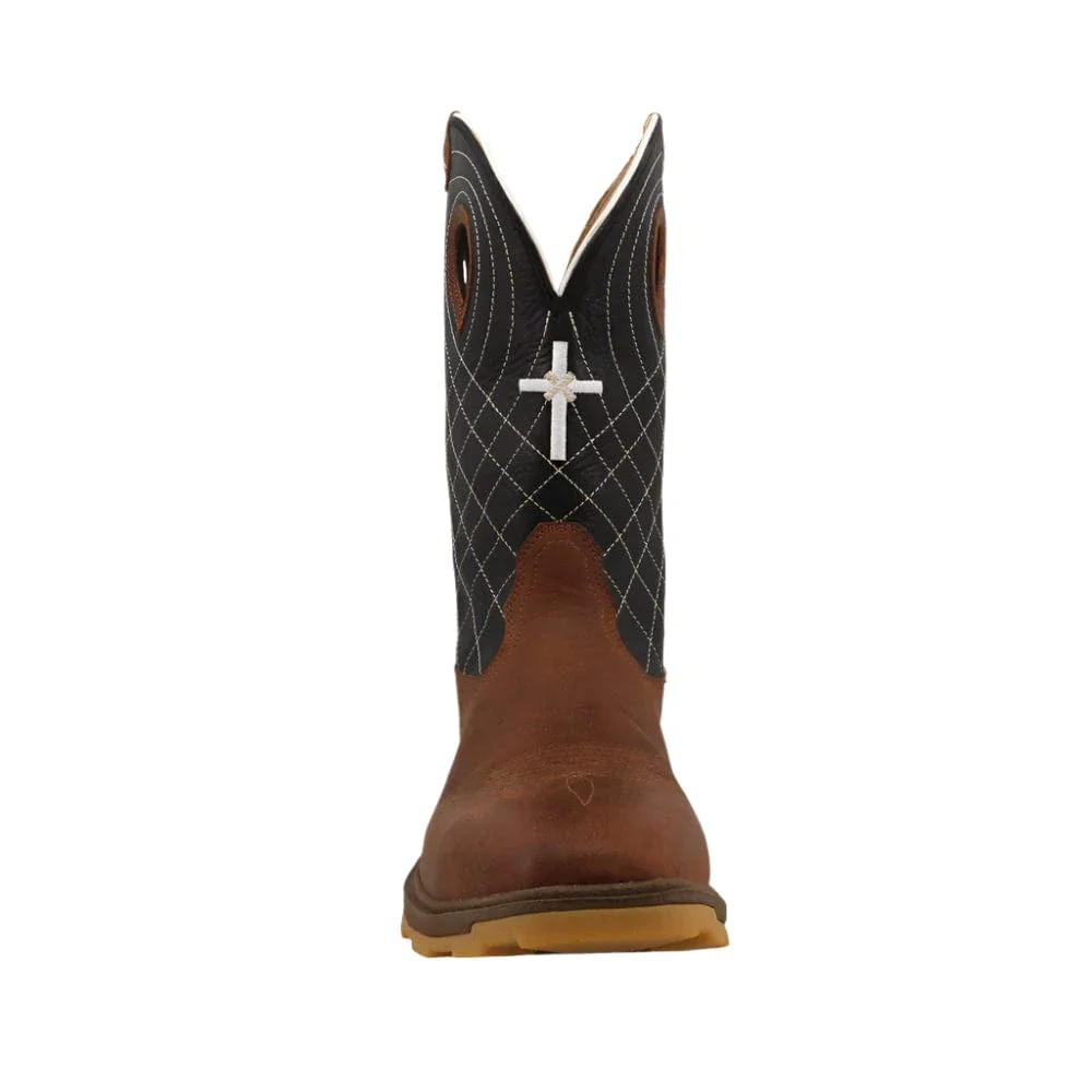 Twisted X Men's Clay & Black Ultralite X no Toe Work Boot MULNW04 - Image 5
