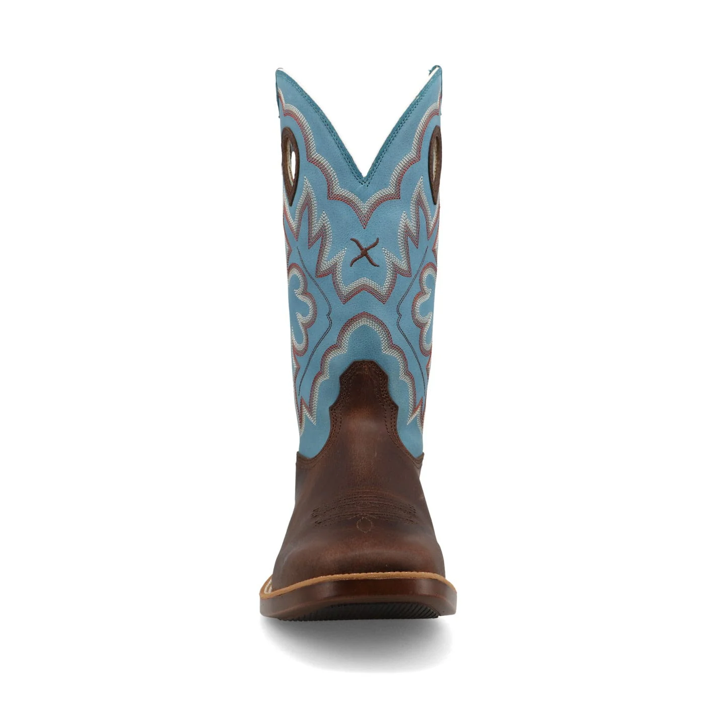 Twisted X Men's Dark Brown & Lagoon Top Hand Western Boot MTH0031 - Image 4