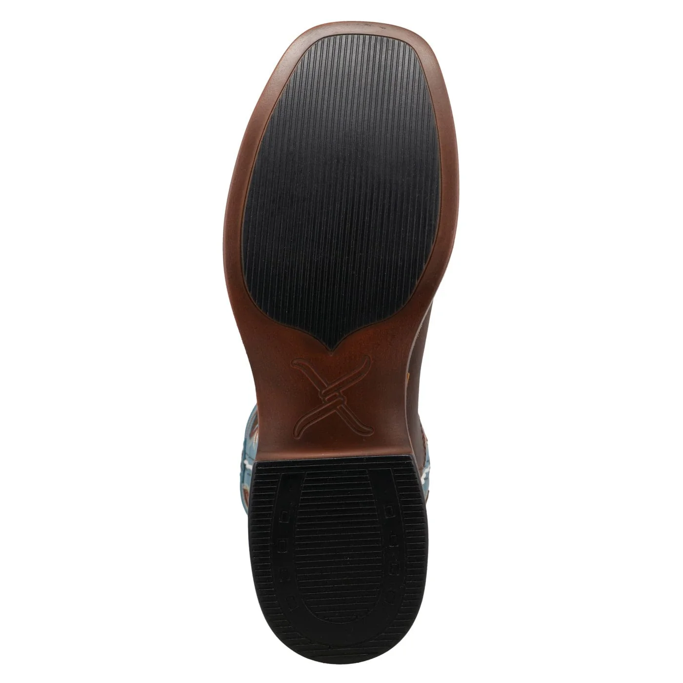 Twisted X Men's Dark Brown & Lagoon Top Hand Western Boot MTH0031 - Image 6