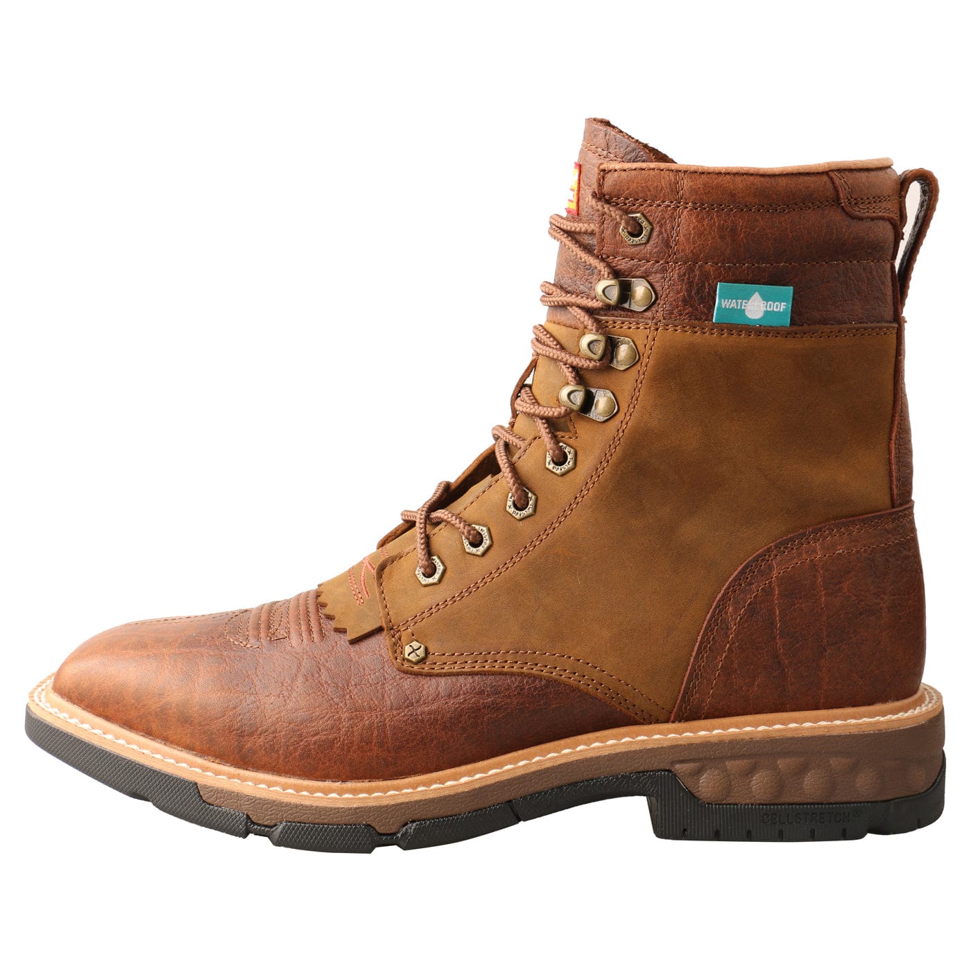 Twisted X Men's Distressed Saddle & Cogc CellStretch Lacer Work Boot MXLW001 - Image 2