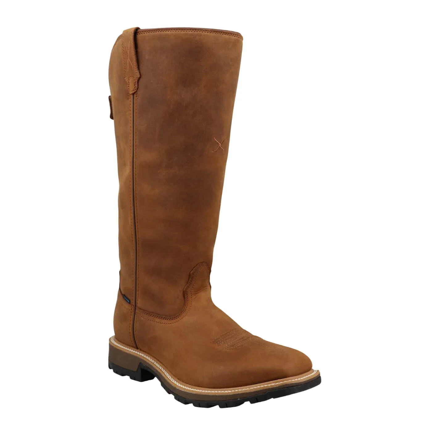 Twisted X Men's Distressed Saddle Ultralite X Waterproof Snake Boot MUWV001