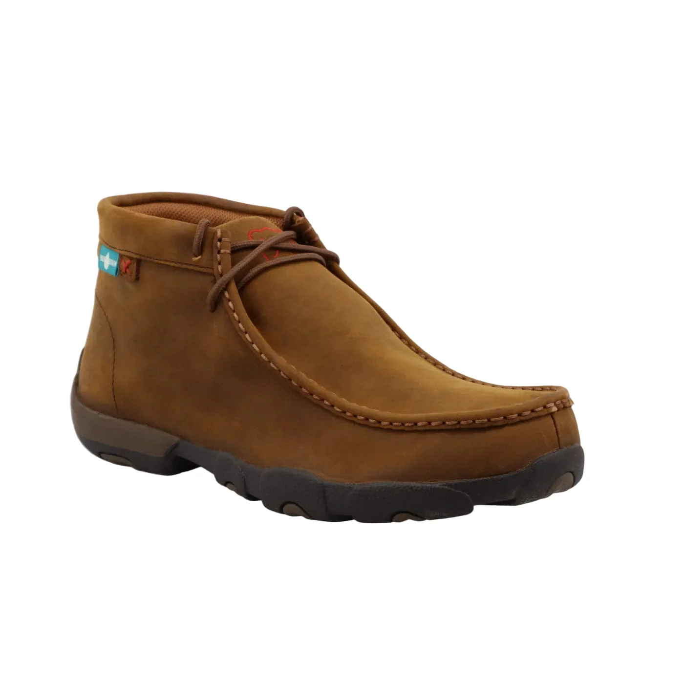 Twisted X Men's Distressed Saddle Waterproof Work Chukka Driving Moc MDMW001