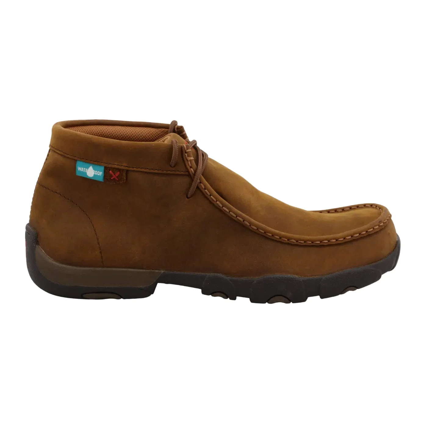 Twisted X Men's Distressed Saddle Waterproof Work Chukka Driving Moc MDMW001 - Image 3