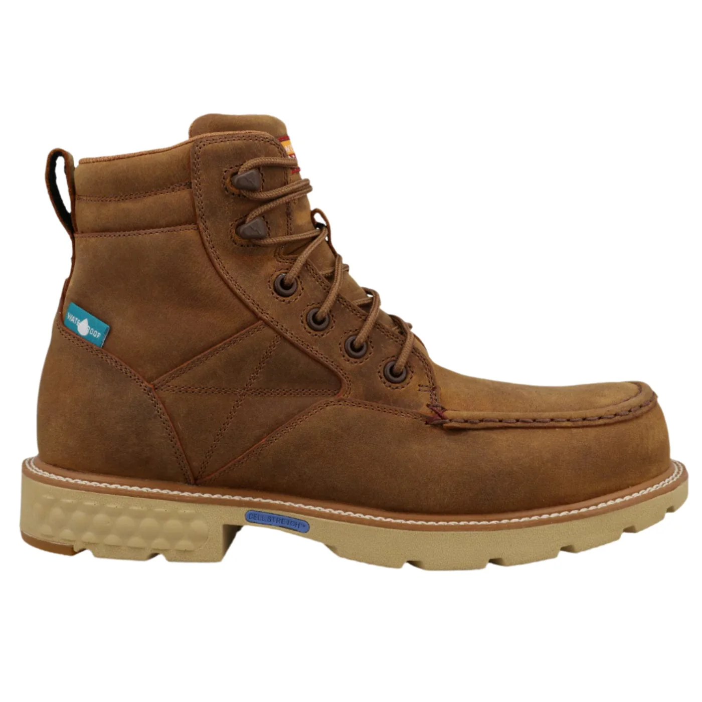 Twisted X Men's Golden Tan 6" Comp Toe Work Boots MXCNW08 - Image 4