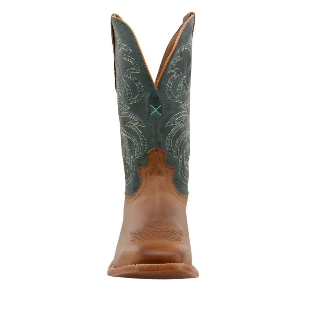 Twisted X Men's Light Tan & Teal Rancher Western Boot MRAL027 - Image 3