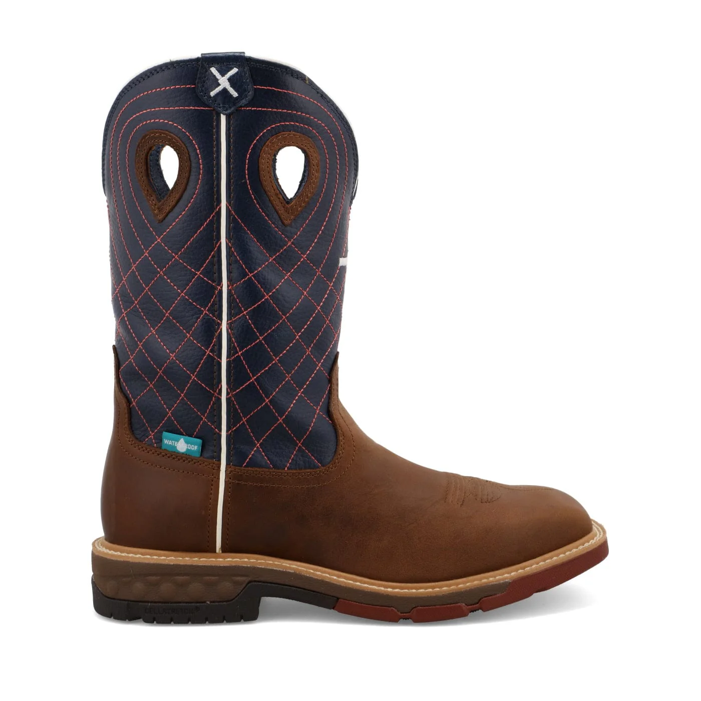Twisted X Men's Mocha & vy Western Work Boot MXBAW01 - Image 4