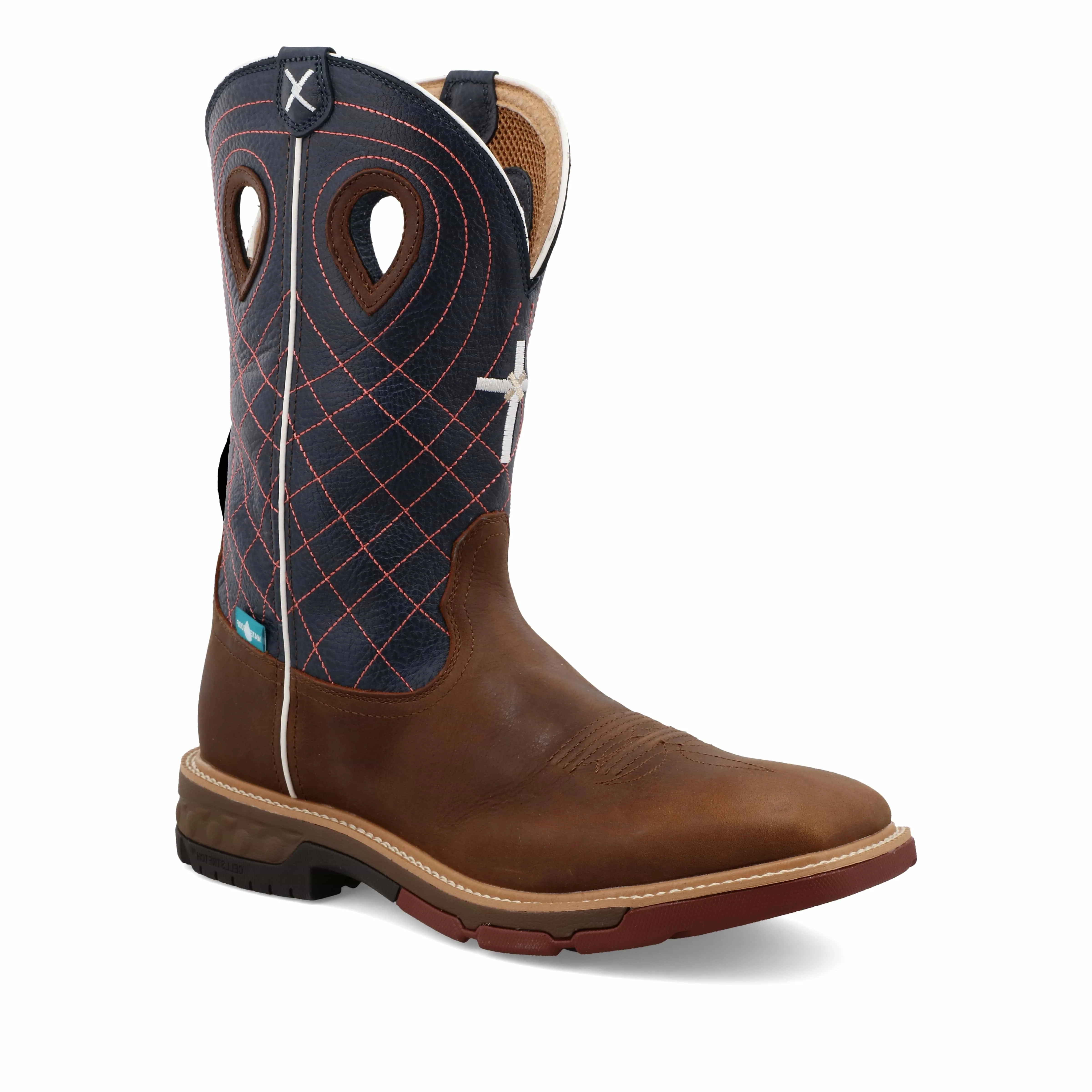 Twisted X Men's Mocha & vy Western Work Boot MXBW001