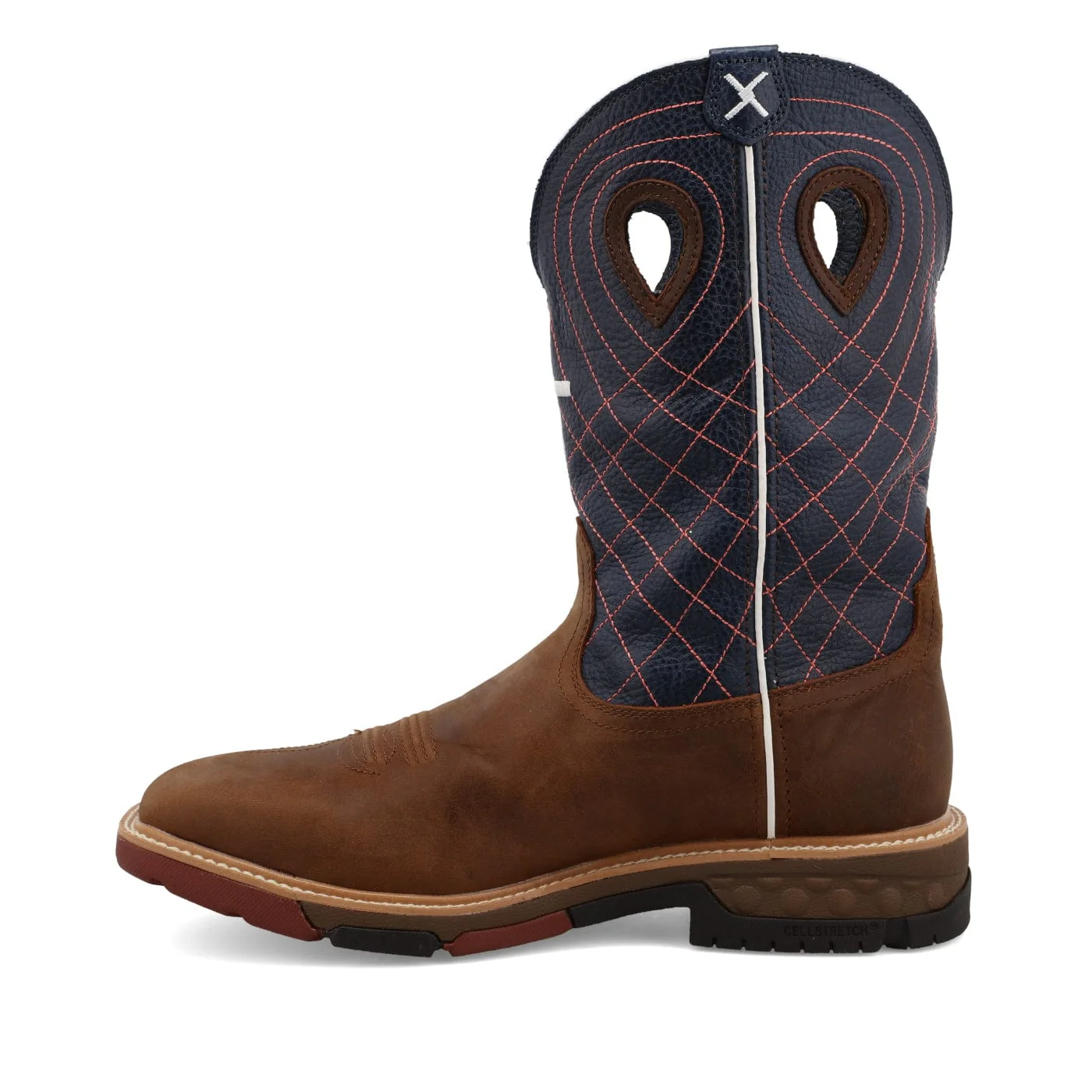 Twisted X Men's Mocha & vy Western Work Boot MXBW001 - Image 2