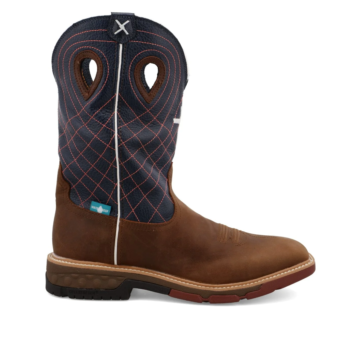 Twisted X Men's Mocha & vy Western Work Boot MXBW001 - Image 4