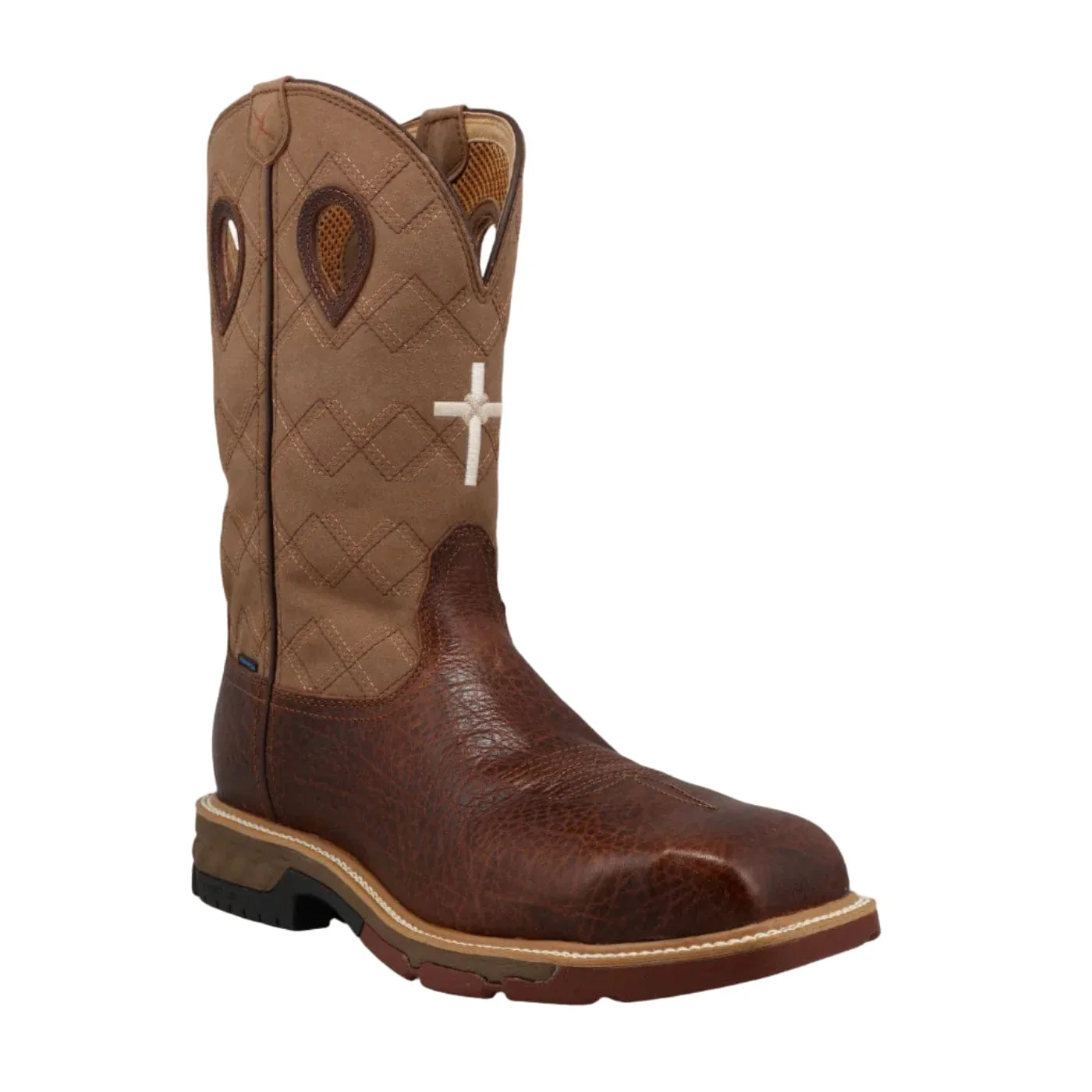 Twisted X Men's Rustic Brown Comp Toe Waterproof Work Boot MXBNW12