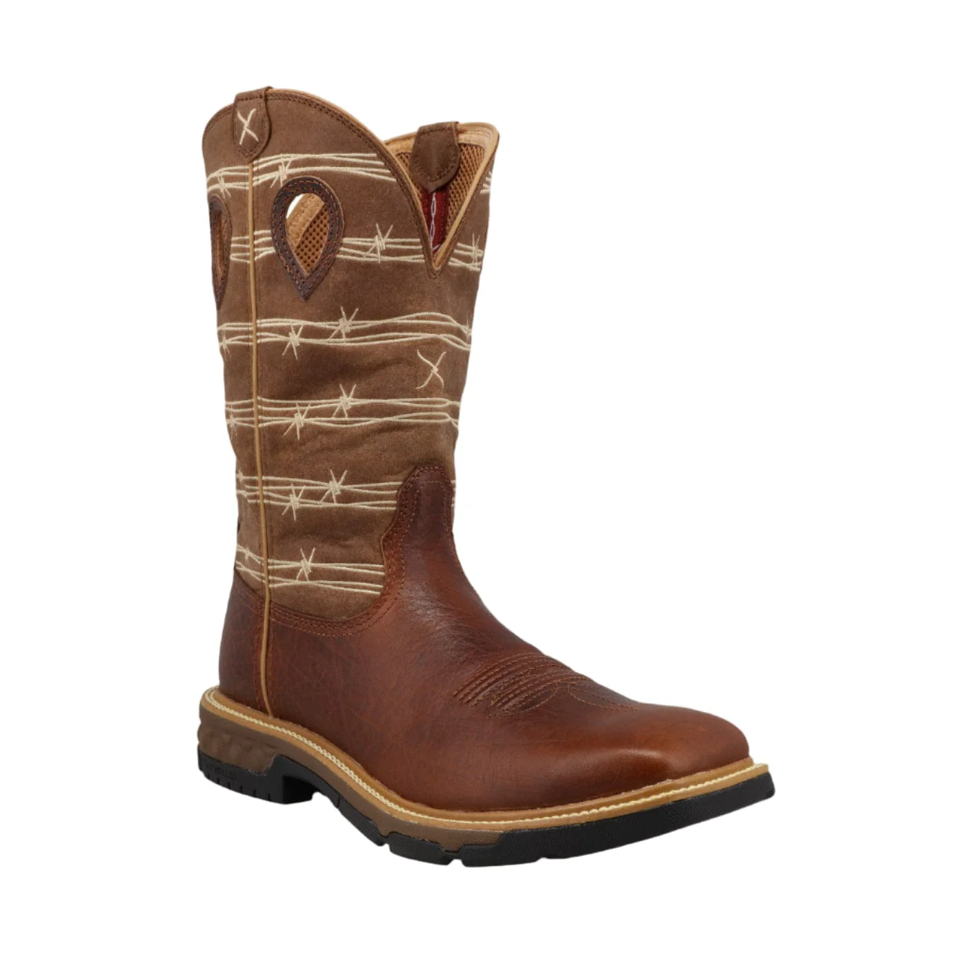 Twisted X Men's Rustic Brown & Lion Tan Western Work Boot MXB0010