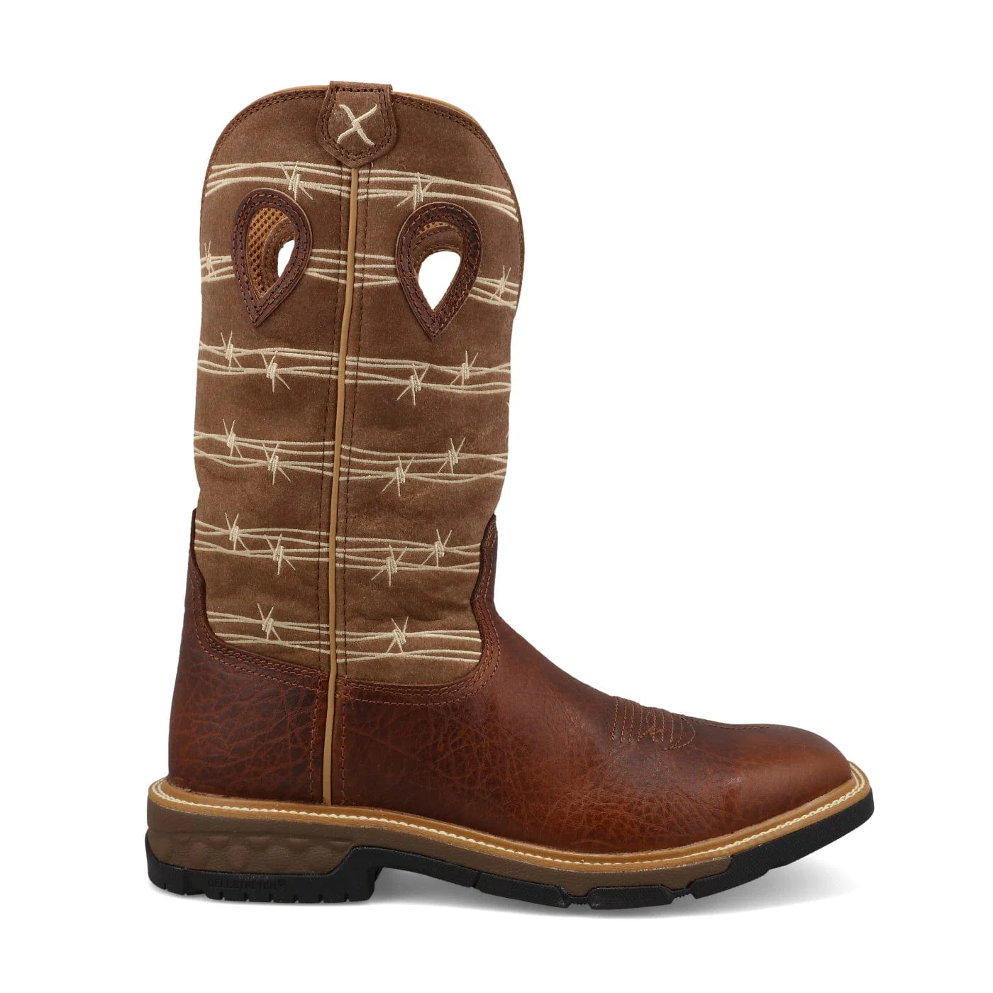Twisted X Men's Rustic Brown & Lion Tan Western Work Boot MXB0010 - Image 4