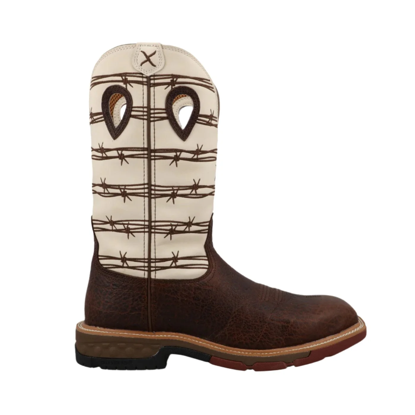 Twisted X Men's Steel Toe Brown Elephant Print Western Work Boot MXBA006 - Image 4