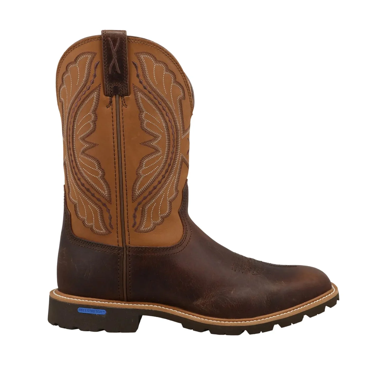 Twisted X Men's Tortoise Shell & Adobe Tech X Western Work Boots MXTP007 - Image 4