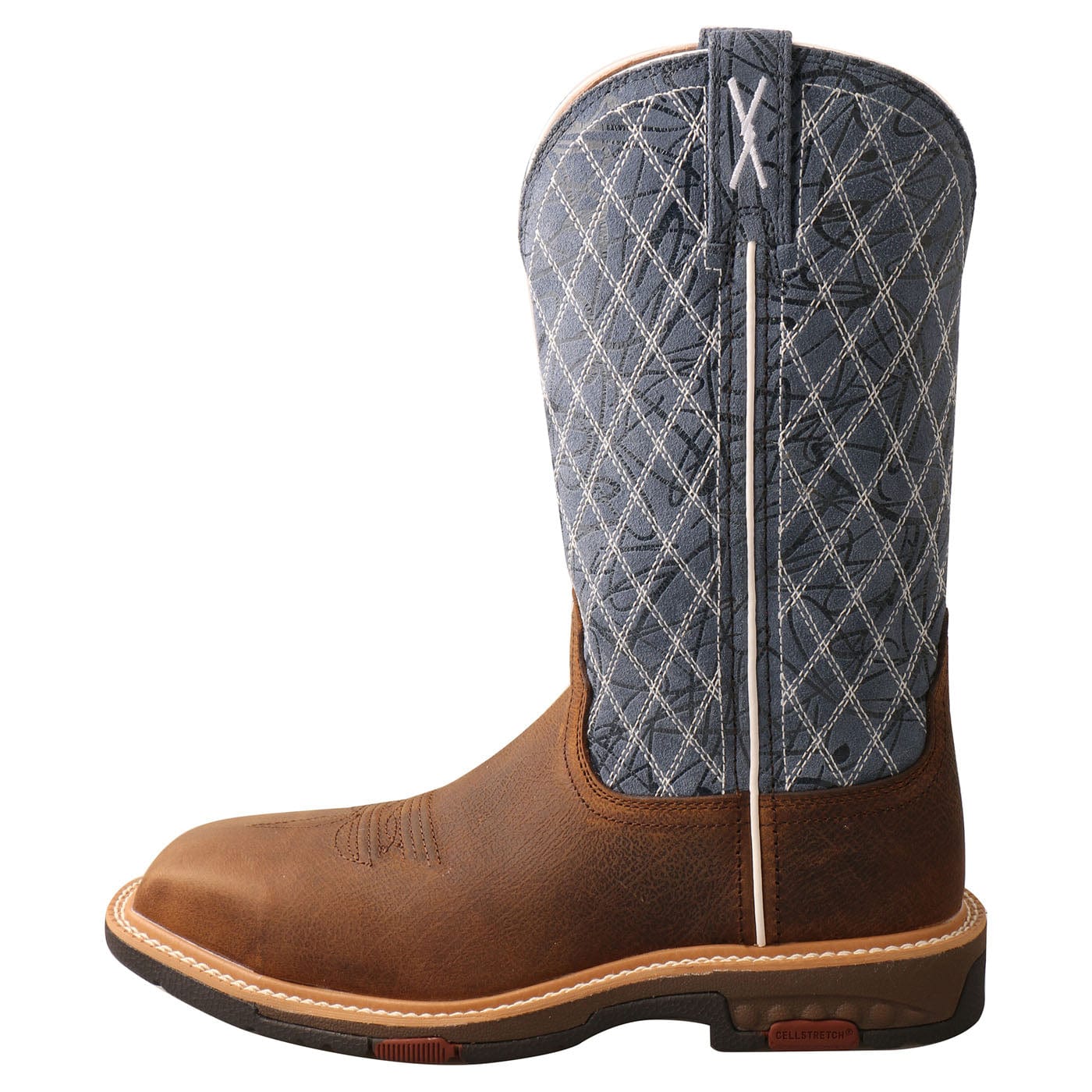 Twisted X Women's Brown & Blue Western Work Boot WXBN001 - Image 2