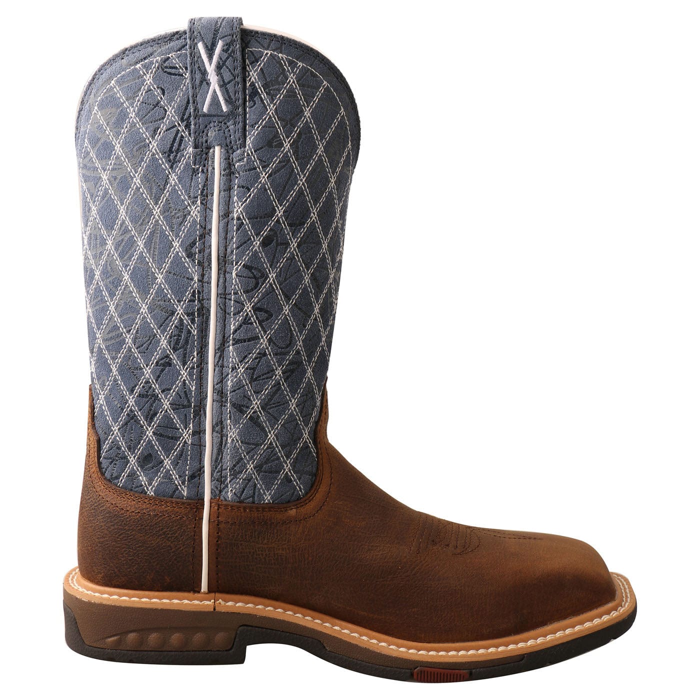 Twisted X Women's Brown & Blue Western Work Boot WXBN001 - Image 4