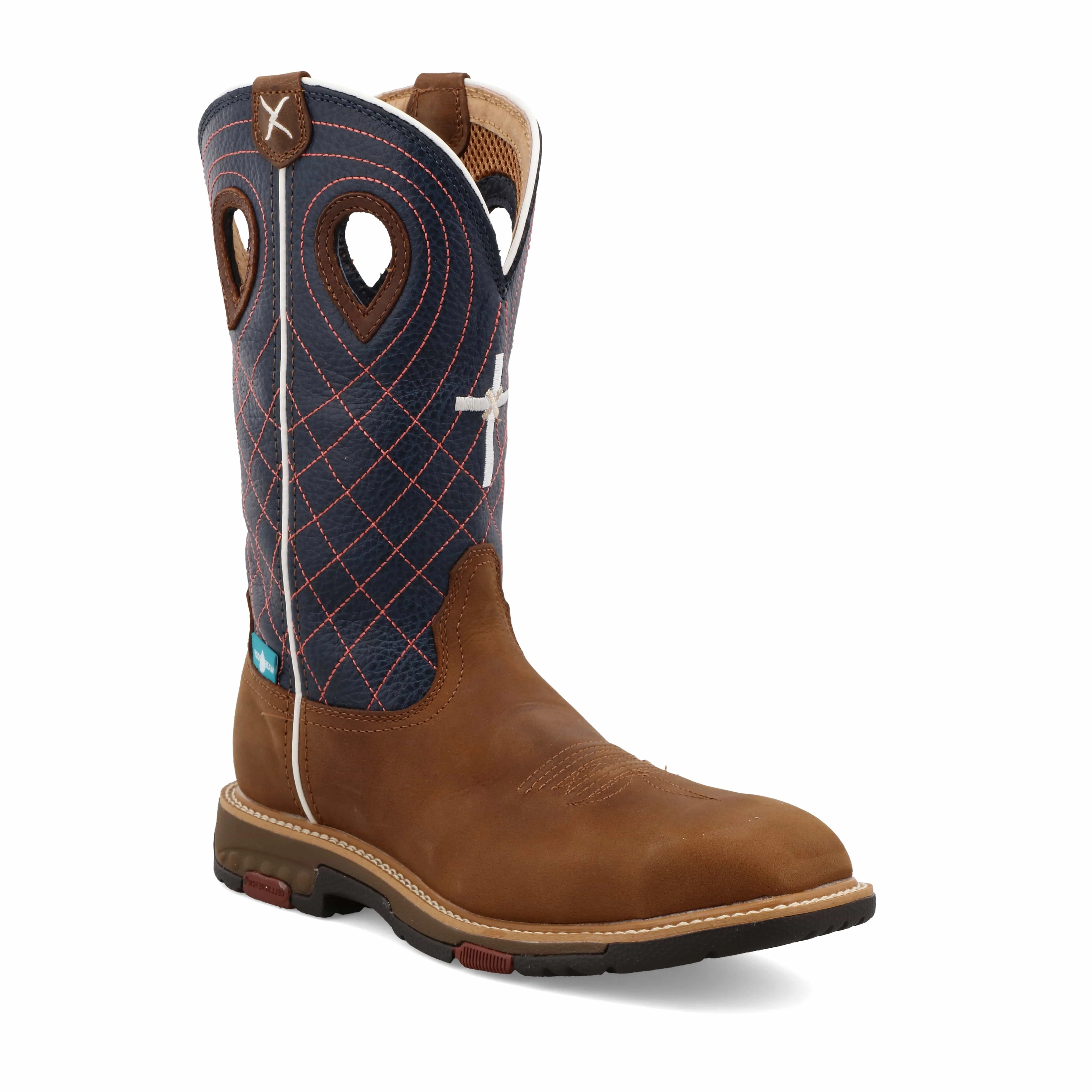 Twisted X Women's Brown & vy Western Work Boot WXBAW01