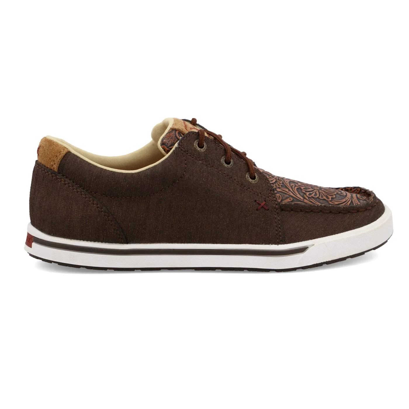 Twisted X Women's Cocoa & Tooled Brown Kicks Shoe WCA0065 - Image 4
