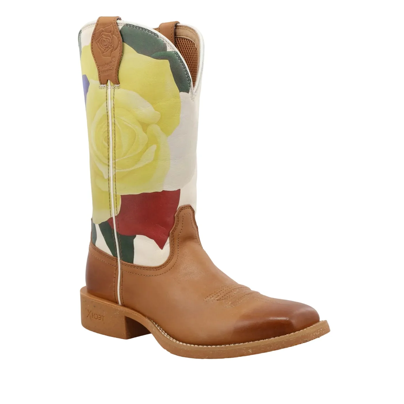 Twisted X Women's Indian Tan & Yellow Rose Tech X Western Boots WXTR003