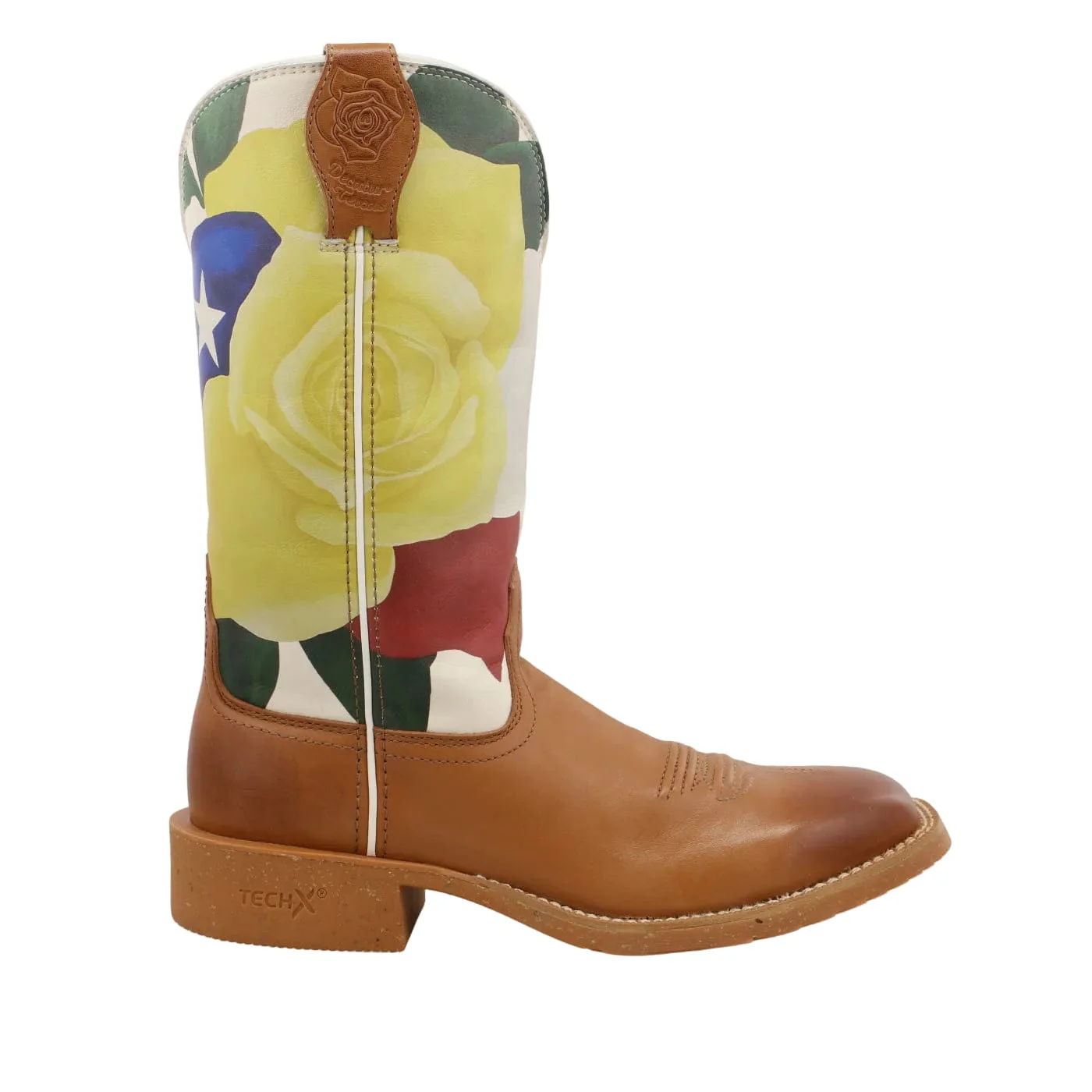 Twisted X Women's Indian Tan & Yellow Rose Tech X Western Boots WXTR003 - Image 2