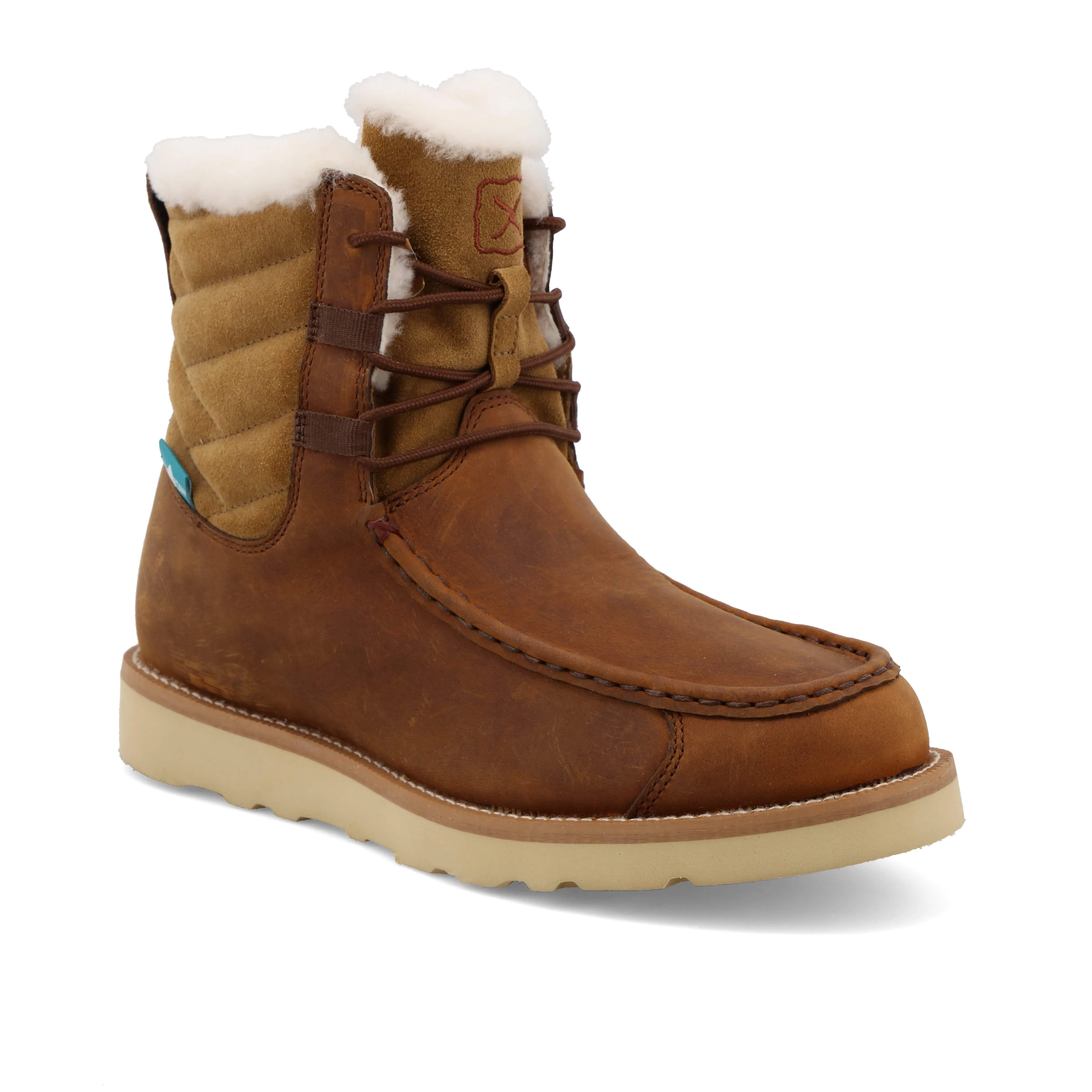 Twisted X Women's Oiled Saddle & Nutmeg Wedge Sole Boot WCAW001