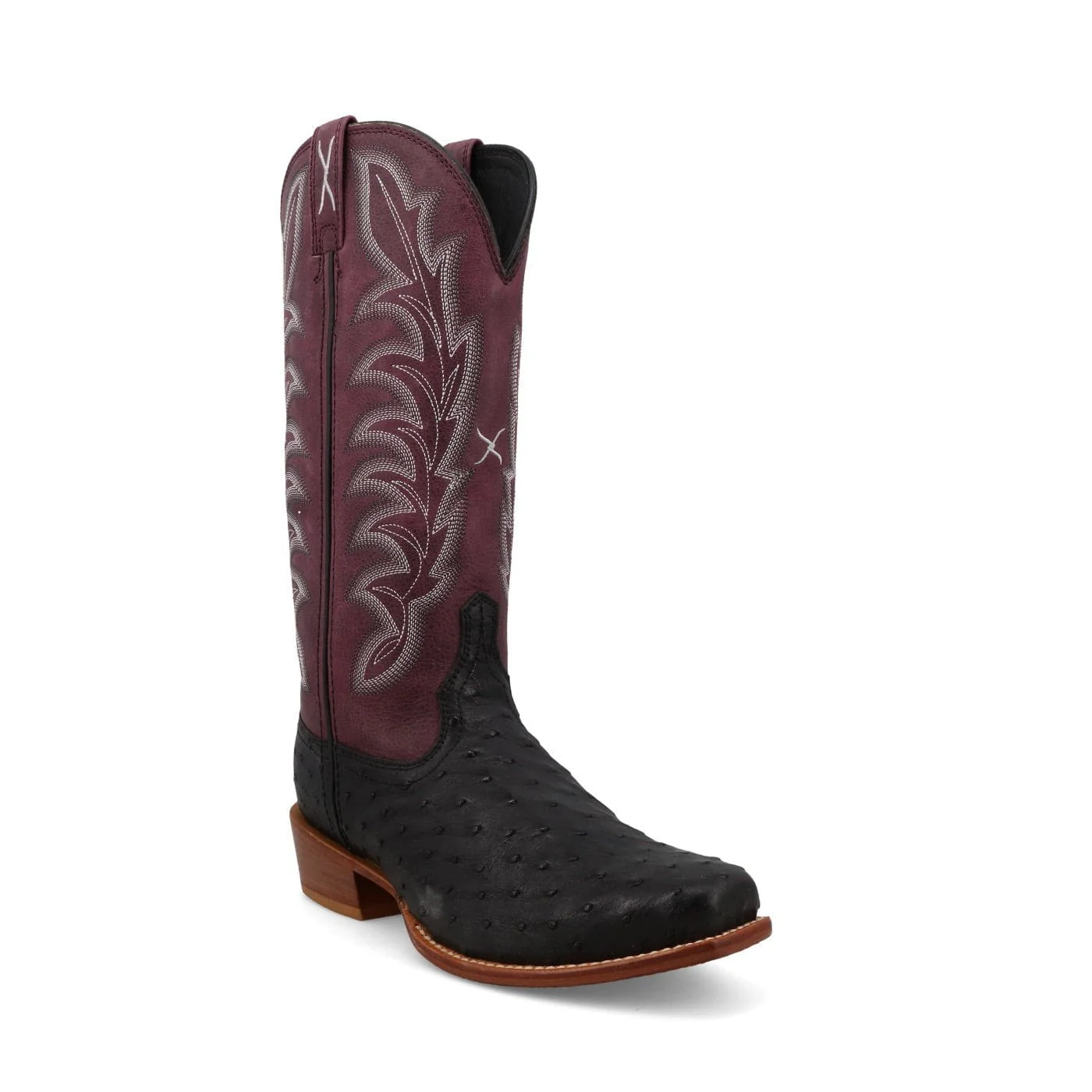 Twisted X Women's Reserve Black Ostrich & Purple Potion Exotic Boots WXPL001