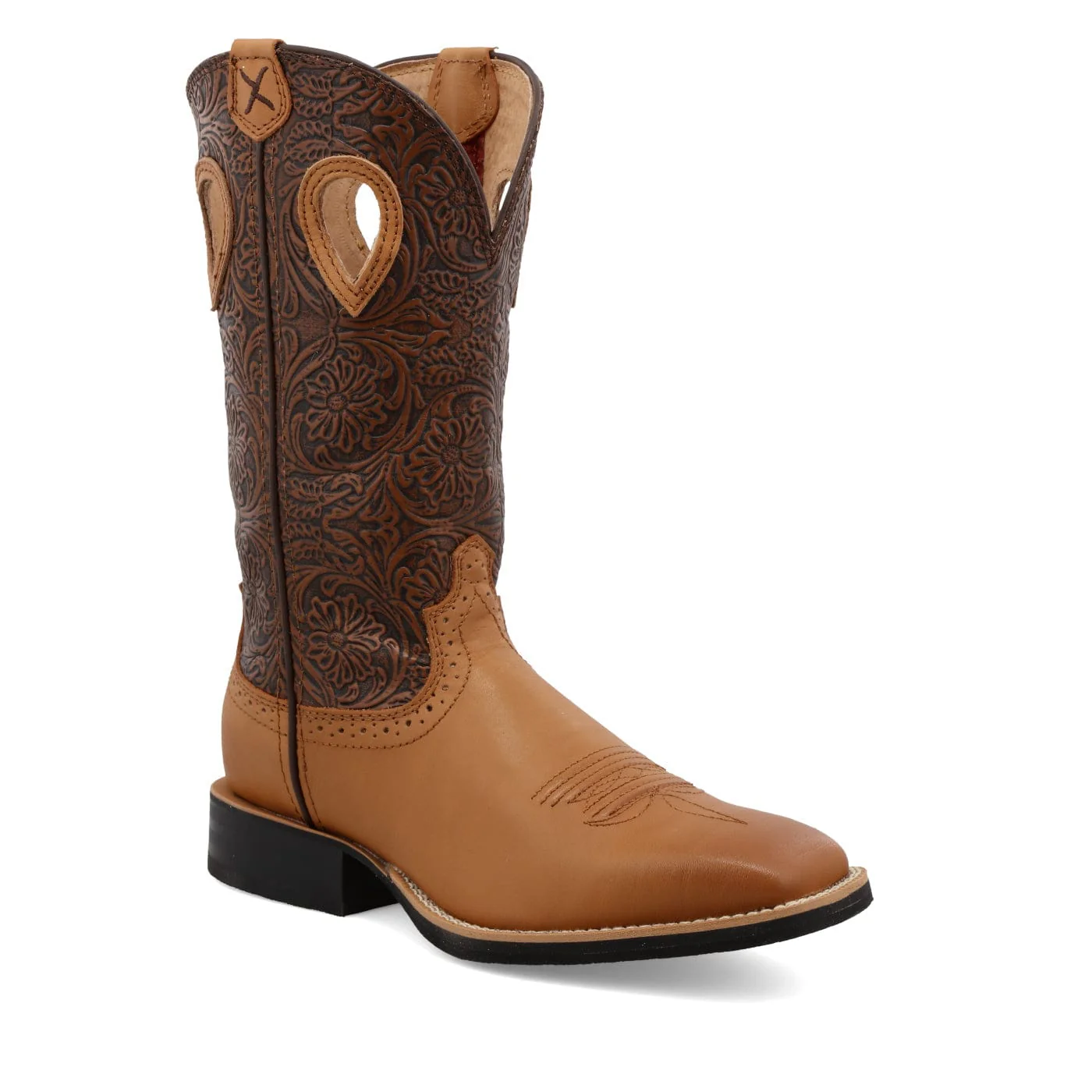 Twisted X Women's Tan & Tooled Ruff Stock Western Boot WRS0035
