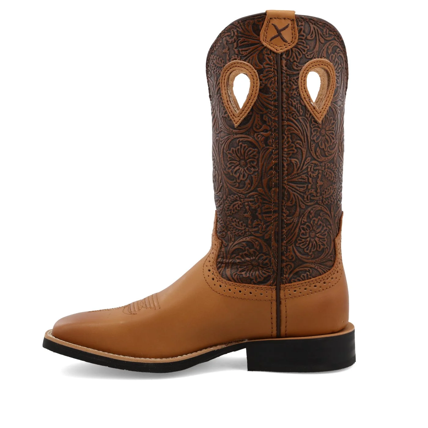 Twisted X Women's Tan & Tooled Ruff Stock Western Boot WRS0035 - Image 2
