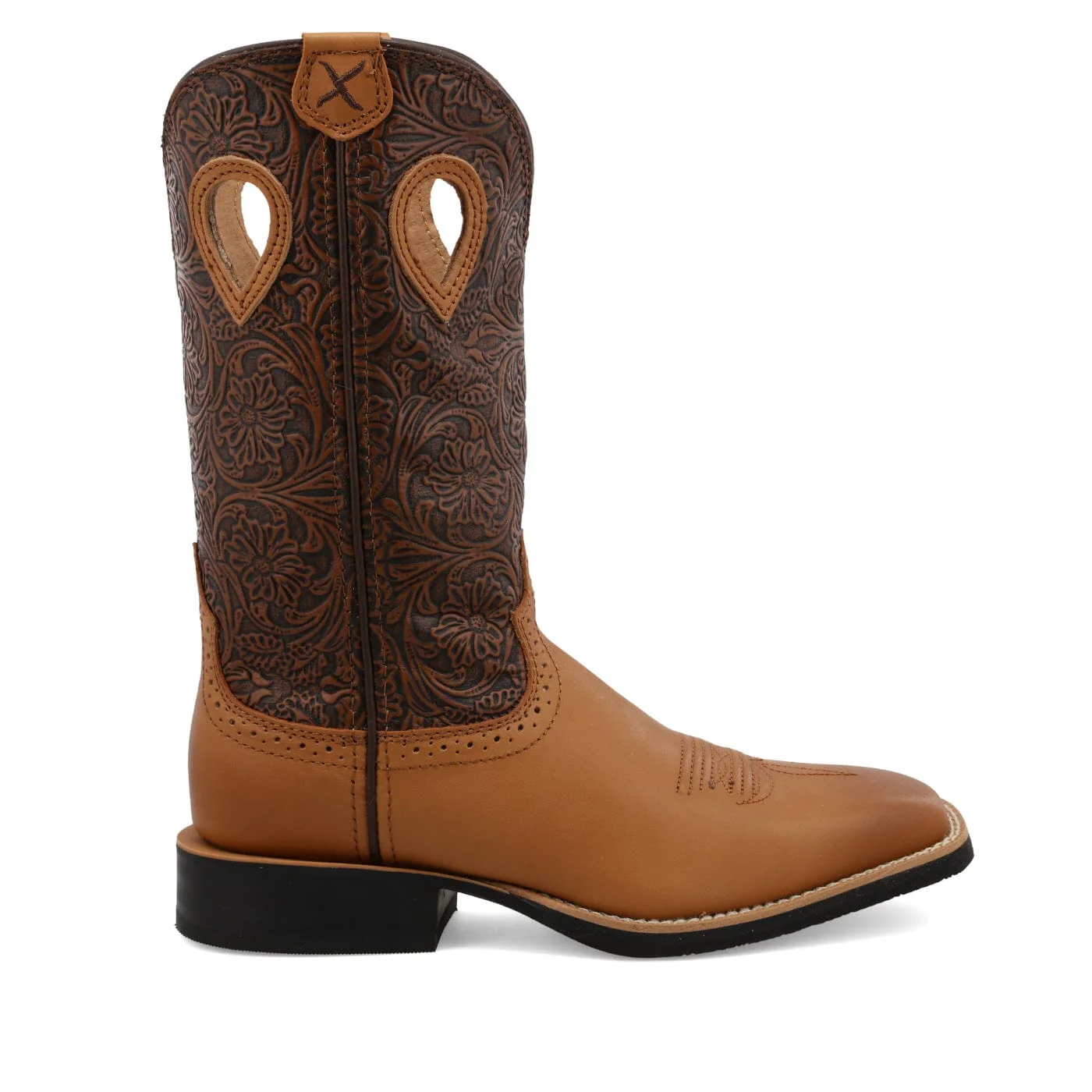 Twisted X Women's Tan & Tooled Ruff Stock Western Boot WRS0035 - Image 4