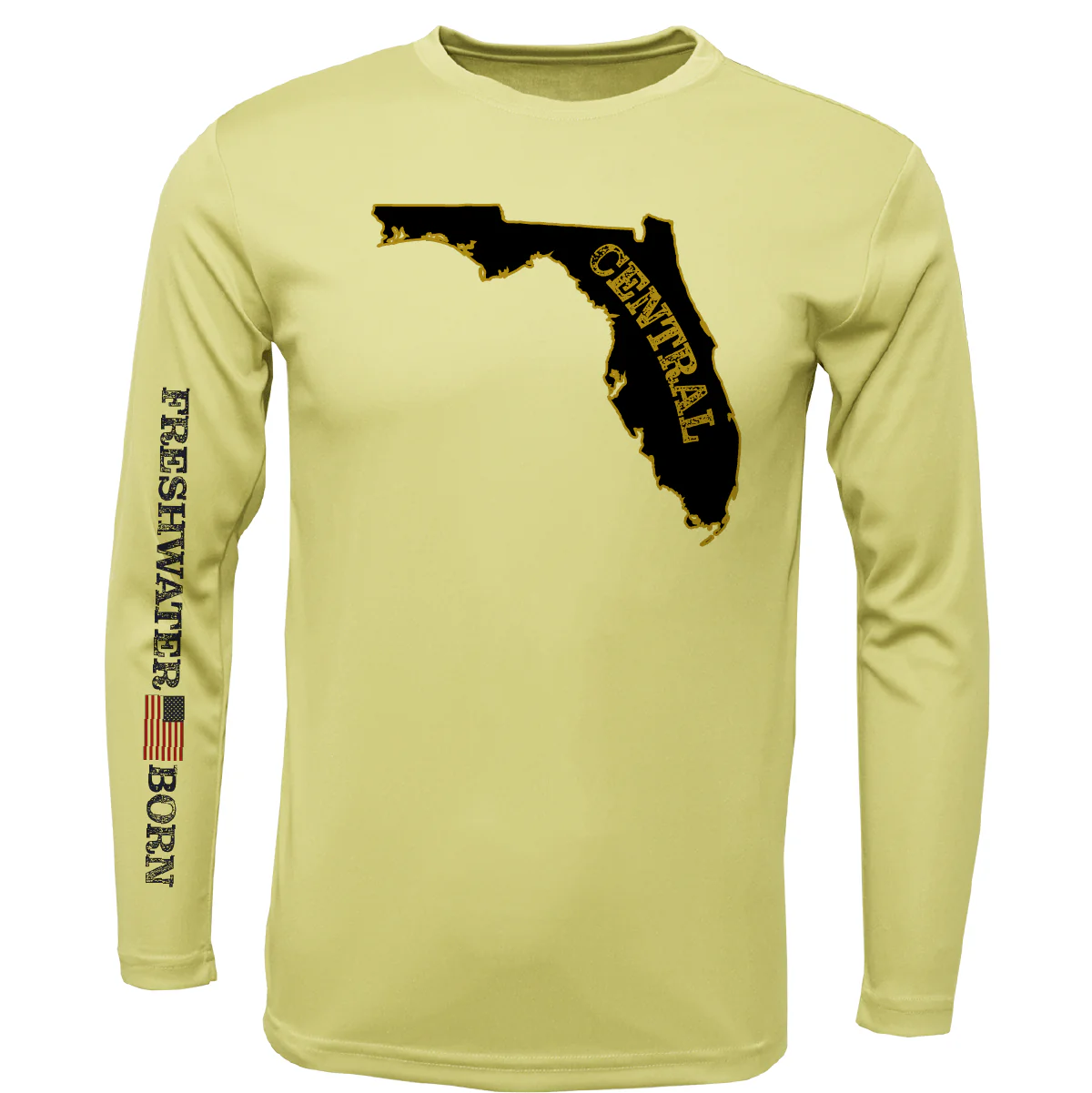 UCF Black and Gold Freshwater Born Men's Long Sleeve UPF 50+ Dry-Fit Shirt - Image 3