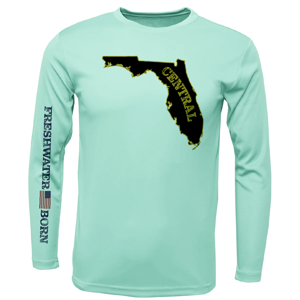 UCF Black and Gold Freshwater Born Men's Long Sleeve UPF 50+ Dry-Fit Shirt - Image 9