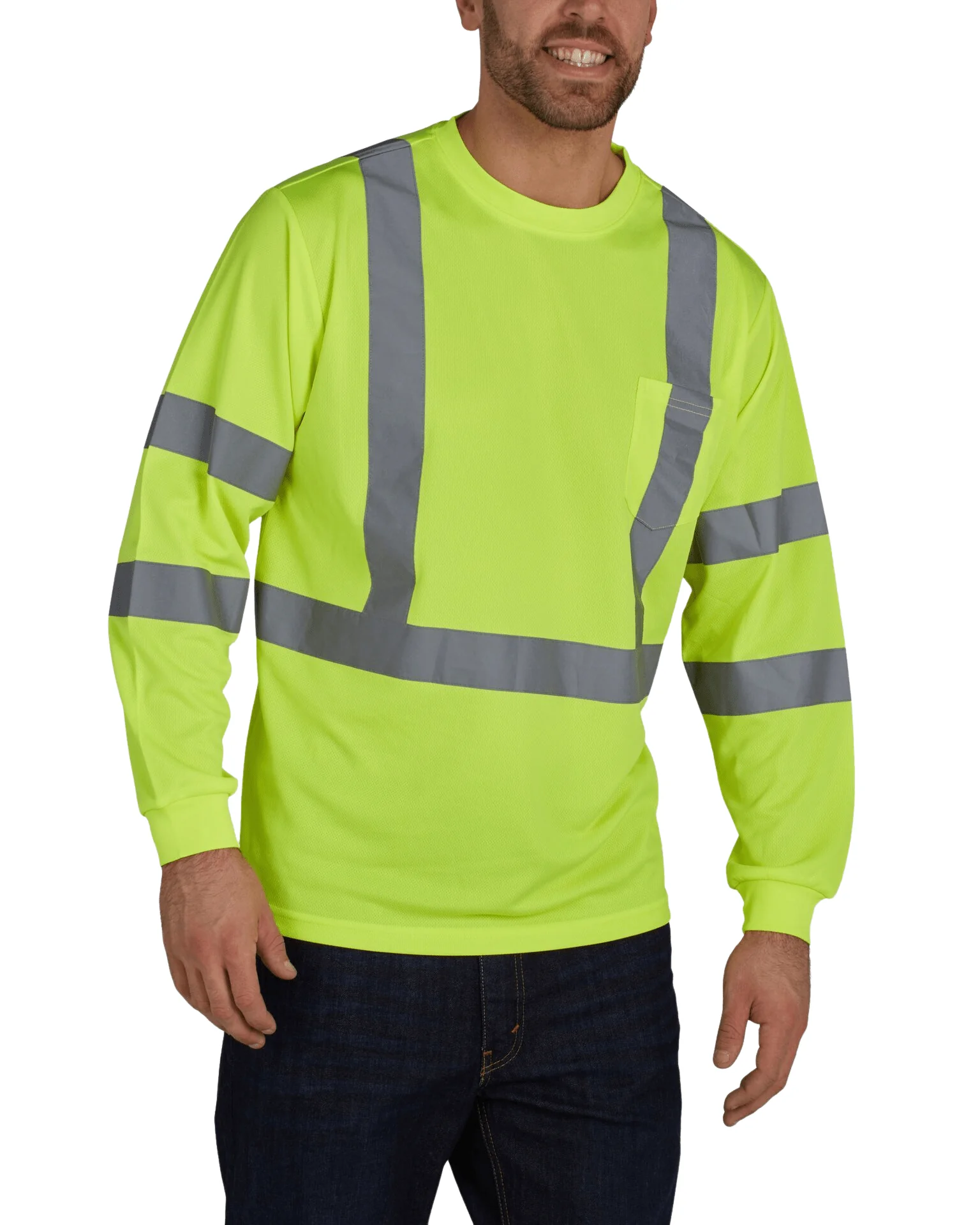 UHV403 HiVis Long Sleeve Tek Tee - Image 4
