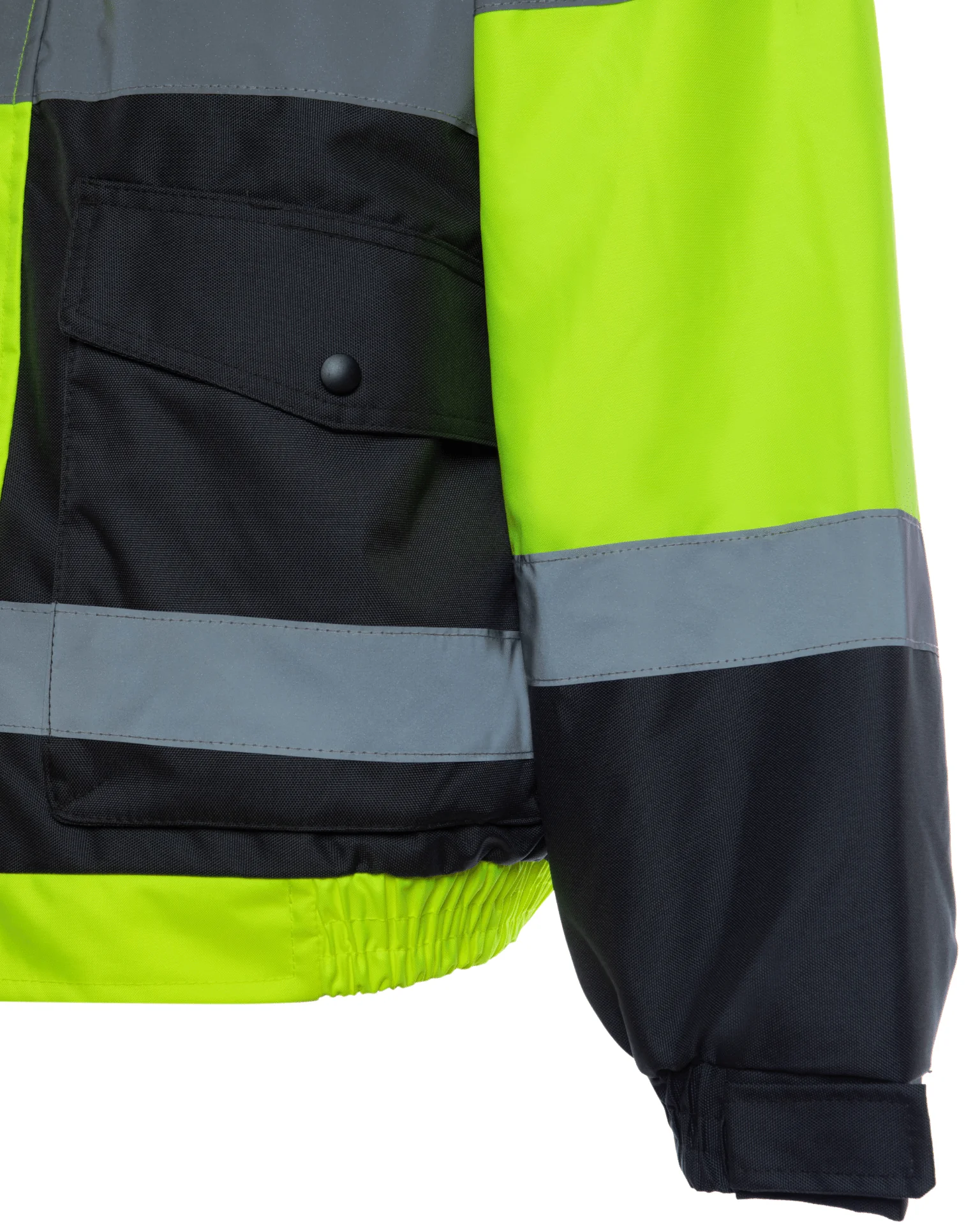 UHV563 HiVis Bomber Jacket with Removable Fleece & Teflon Fabric Protector - Yellow - Image 10
