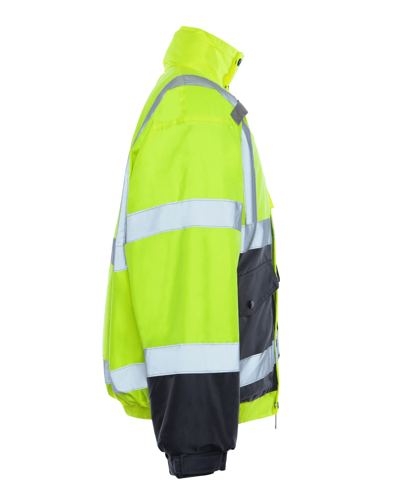 UHV563 HiVis Bomber Jacket with Removable Fleece & Teflon Fabric Protector - Yellow - Image 5