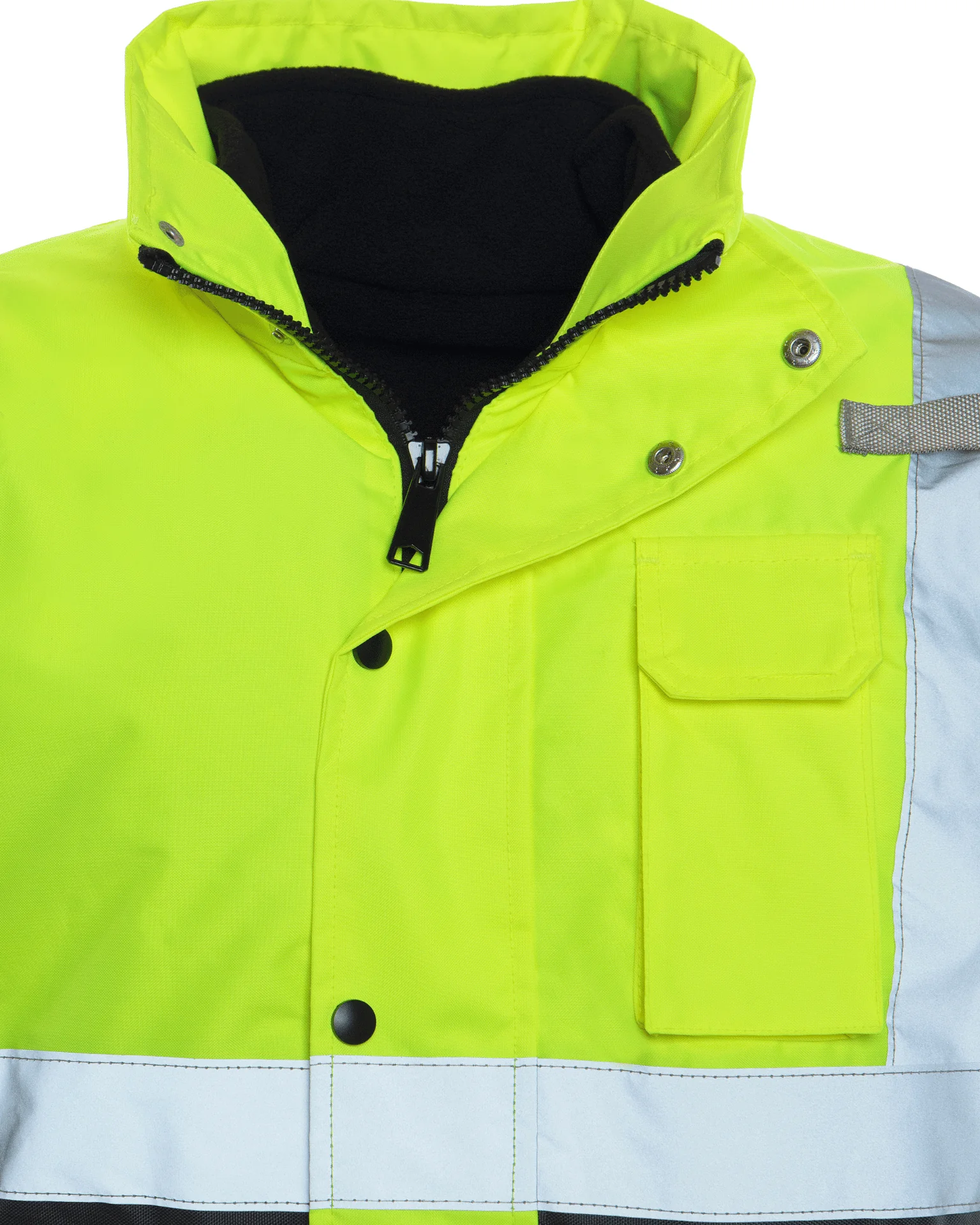 UHV563 HiVis Bomber Jacket with Removable Fleece & Teflon Fabric Protector - Yellow - Image 8