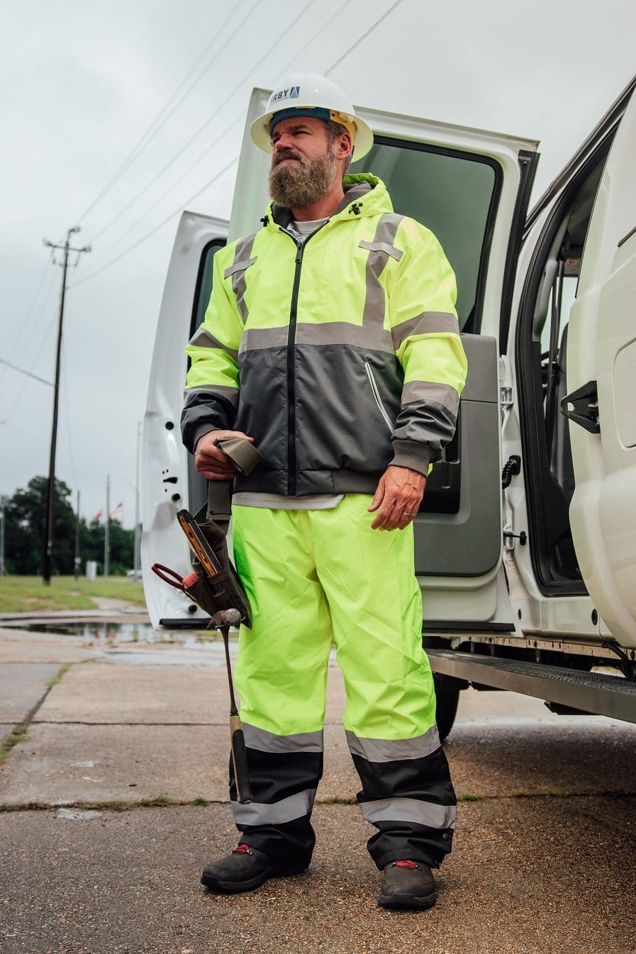 UHV823 Hi-Vis Utility Rain Pants - Image 5