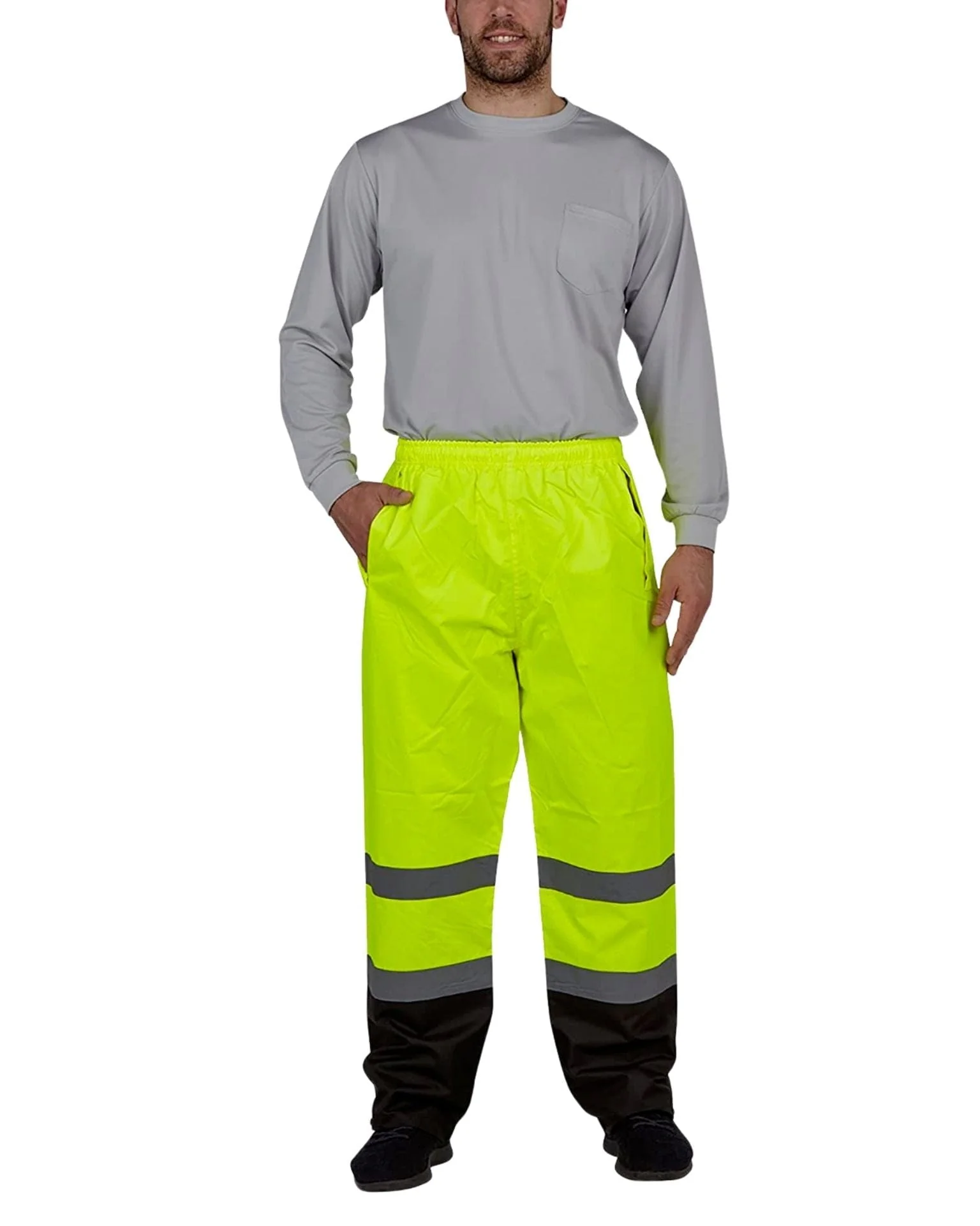 UHV823 Hi-Vis Utility Rain Pants - Image 6