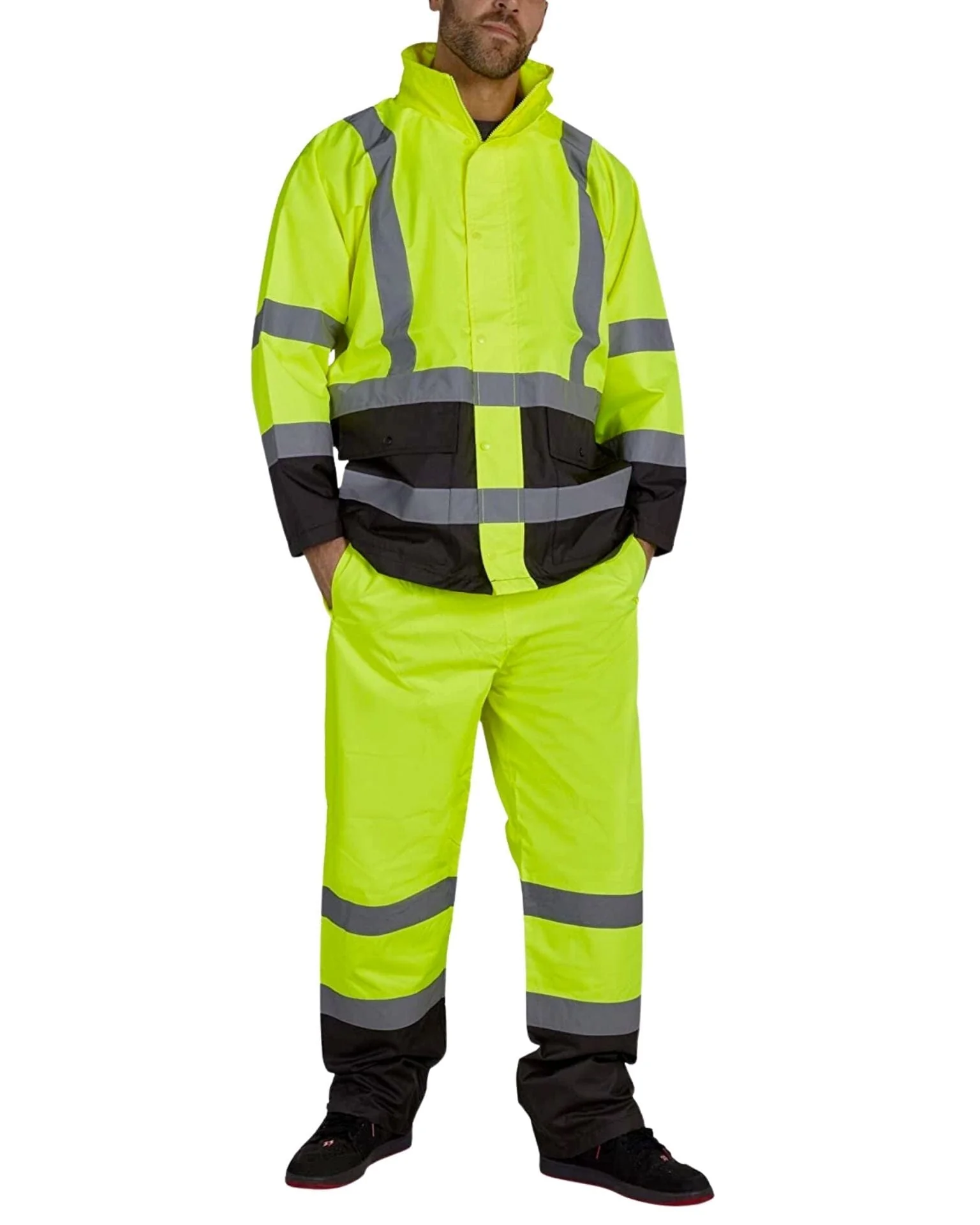 UHV823 Hi-Vis Utility Rain Pants - Image 8