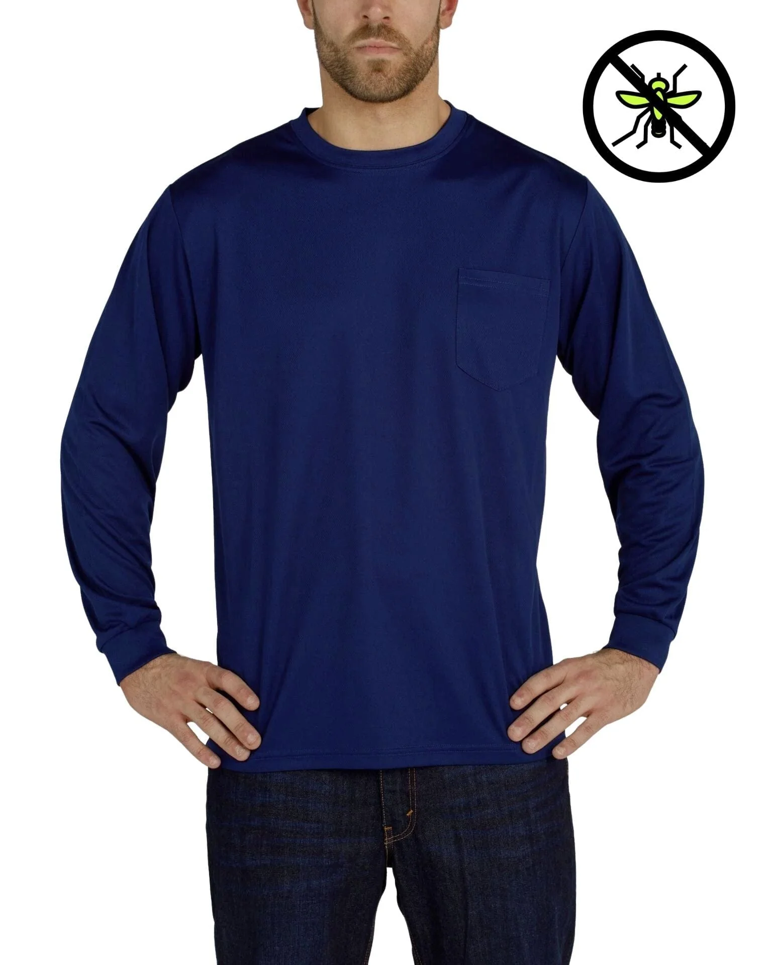 UHV856 Long Sleeve Knit Shirt  - Protected with PERIMETER™ Insect Guard - Image 4