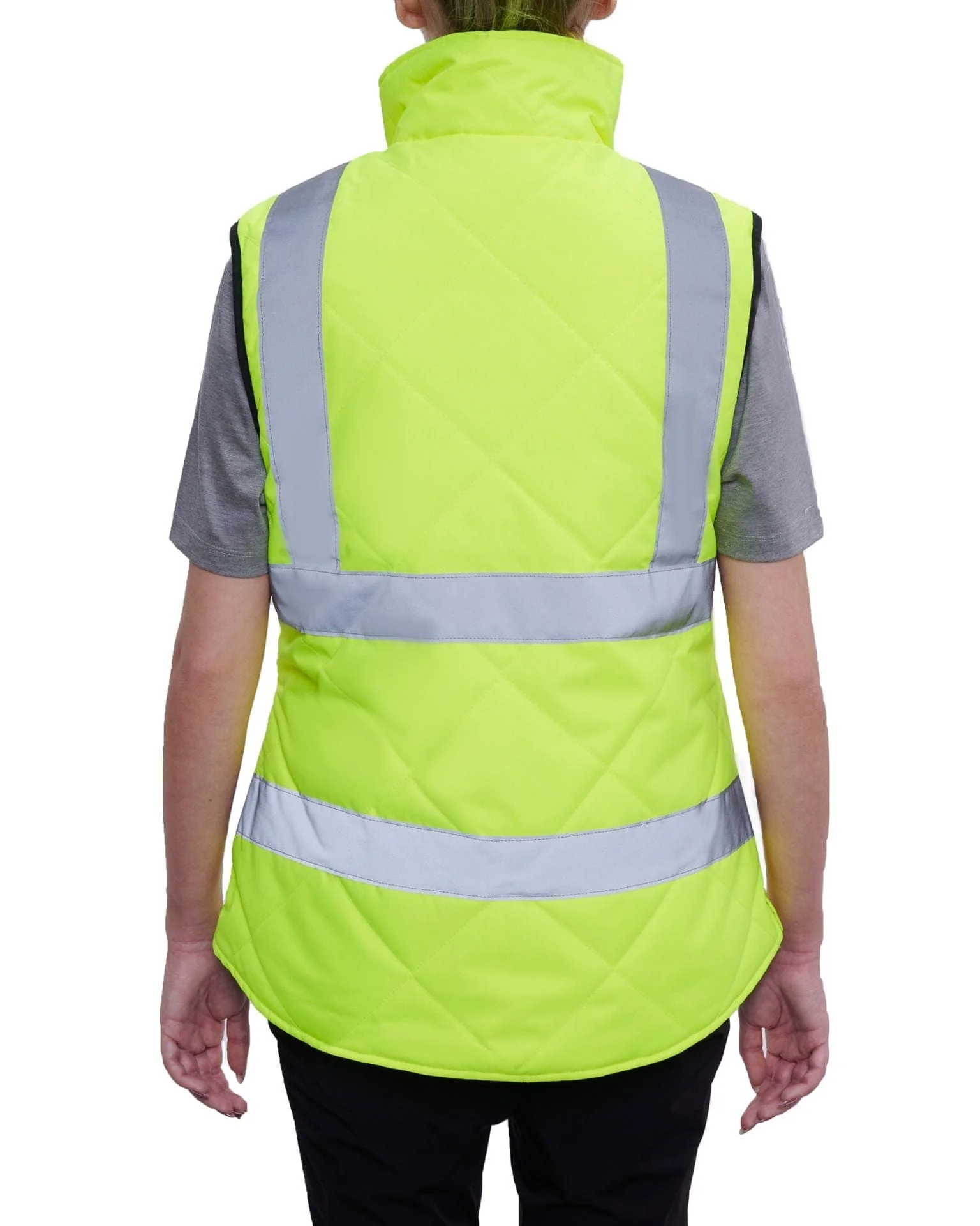UHV995 HiVis Women's High Collar WarmUP Insulated Safety Vest - Image 2