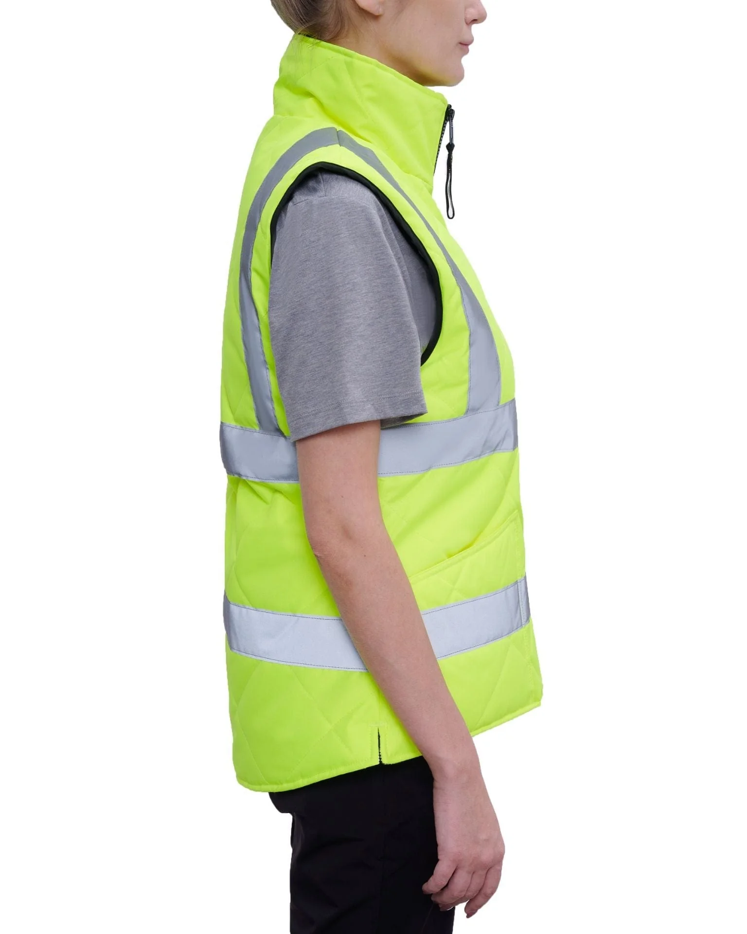 UHV995 HiVis Women's High Collar WarmUP Insulated Safety Vest - Image 6