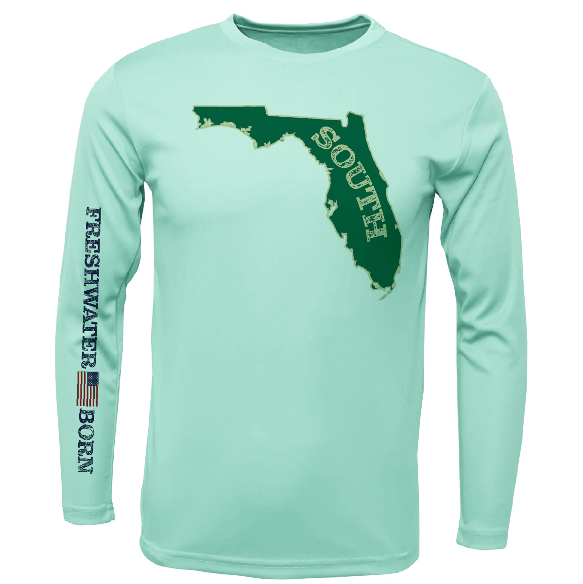 USF Green and Gold Freshwater Born Boy's Long Sleeve UPF 50+ Dry-Fit Shirt - Image 3