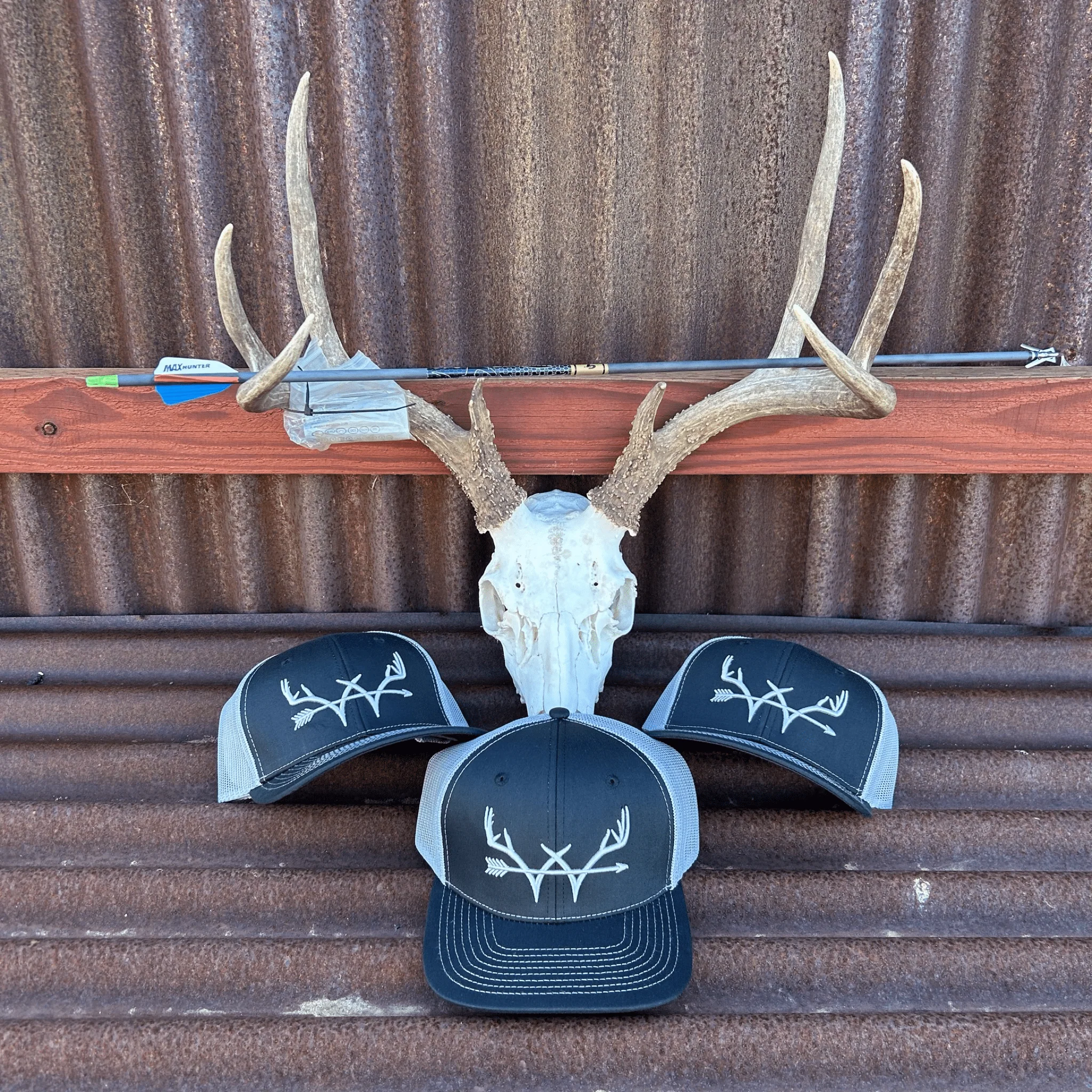 Webb Western Cowboy Antler Meshback Hat - Image 4