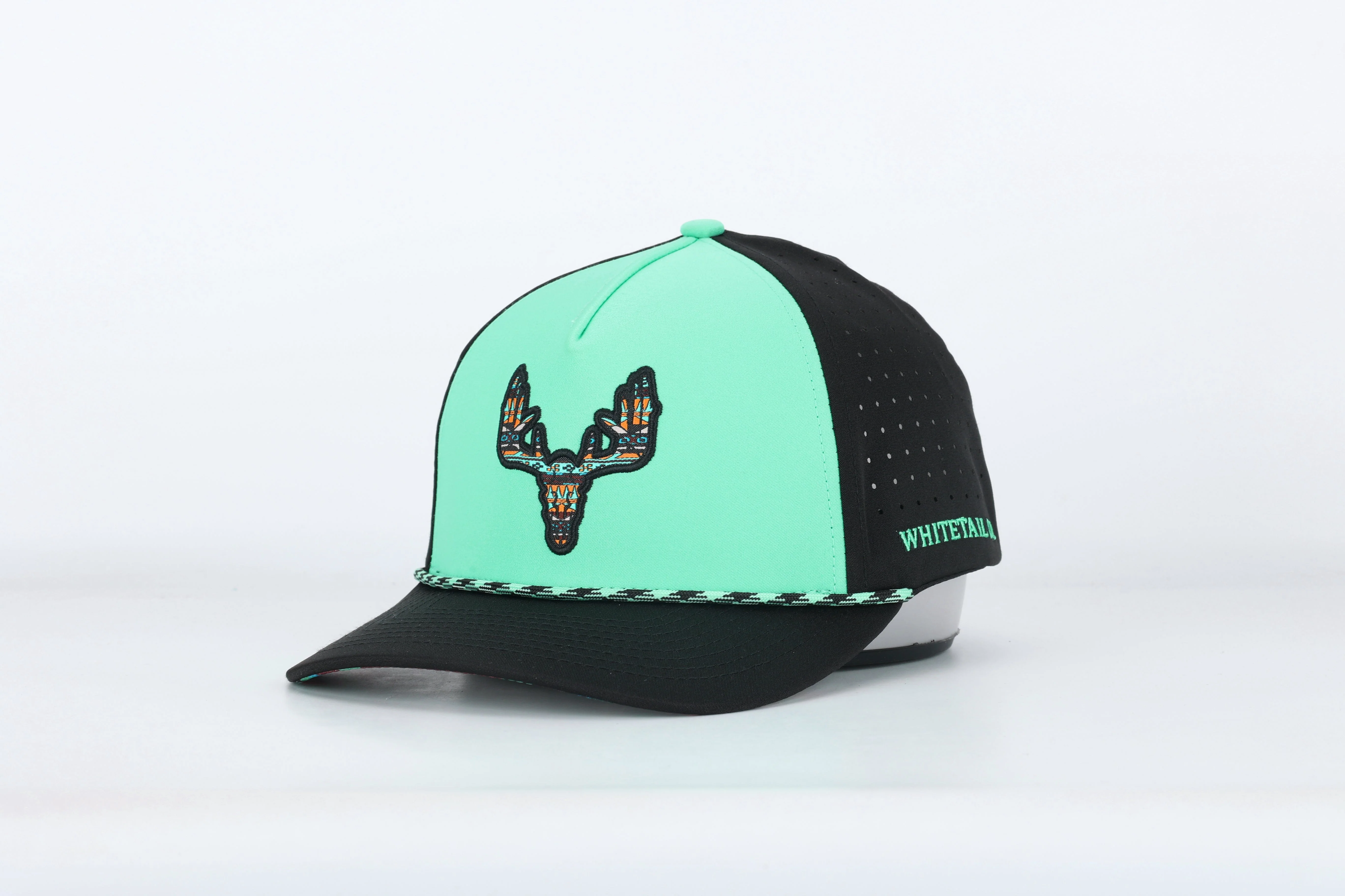 Whitetail Co. Western Buck Skull Teal Low/Mid Profile Trucker - Image 15