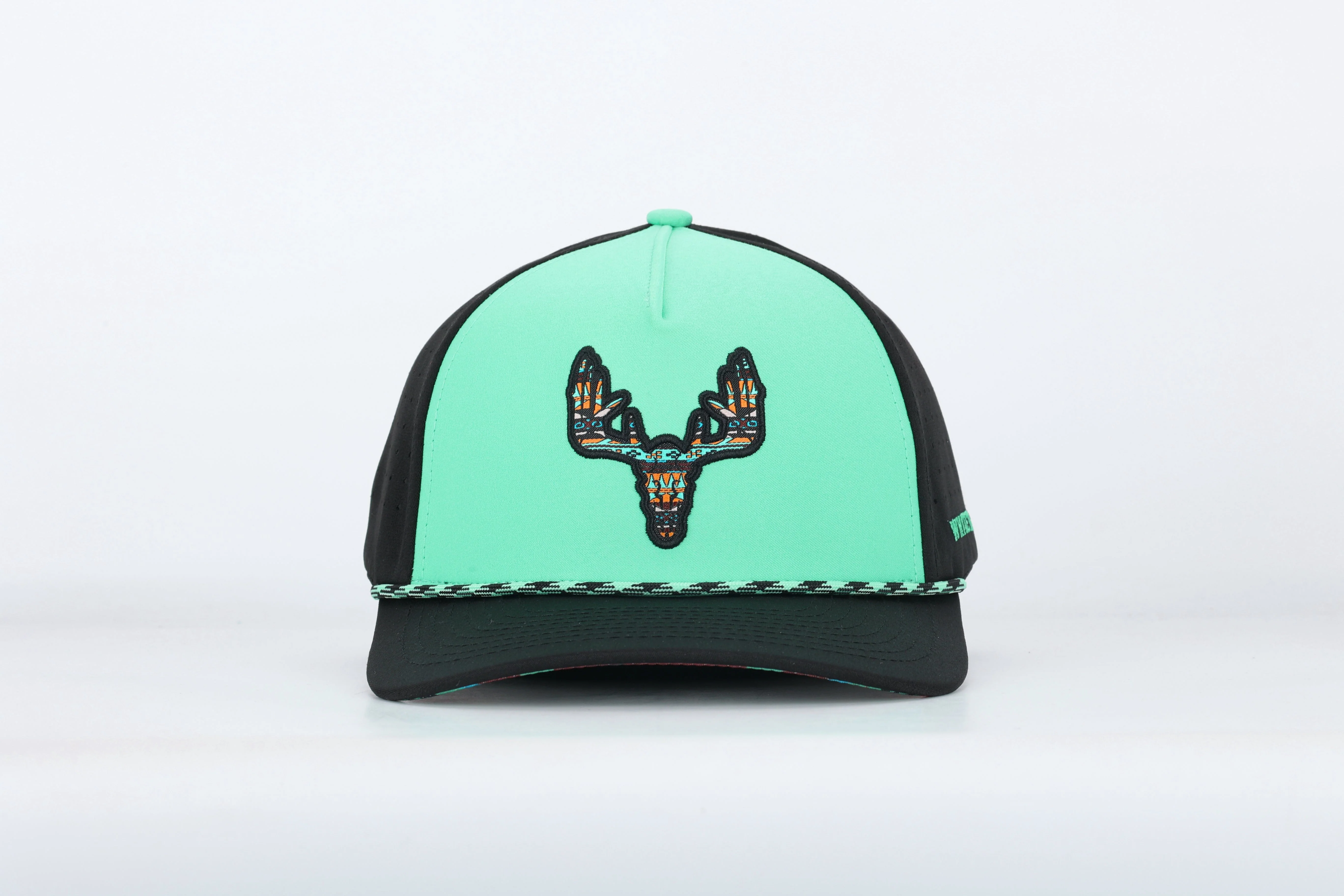 Whitetail Co. Western Buck Skull Teal Low/Mid Profile Trucker - Image 16