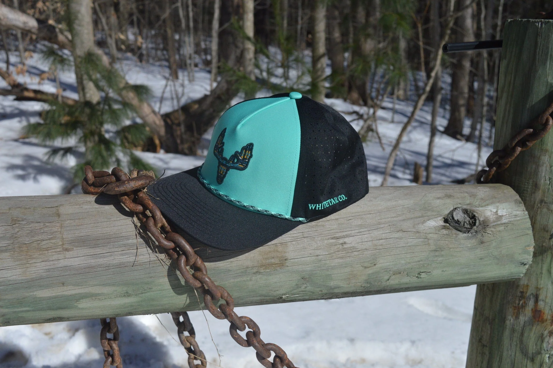Whitetail Co. Western Buck Skull Teal Low/Mid Profile Trucker - Image 24