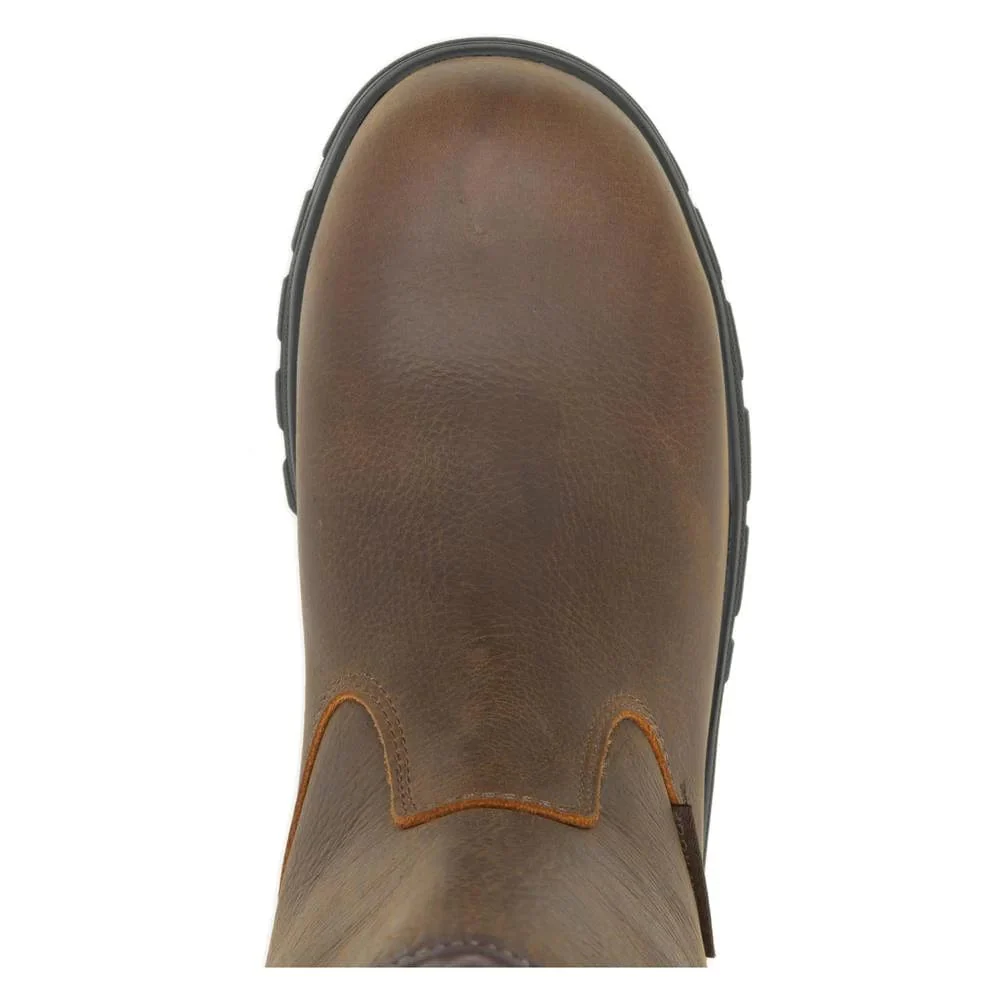Wolverine Men's Carlsbad Wellington Brown Waterproof Steel Toe Work Boots W241069 - Image 4